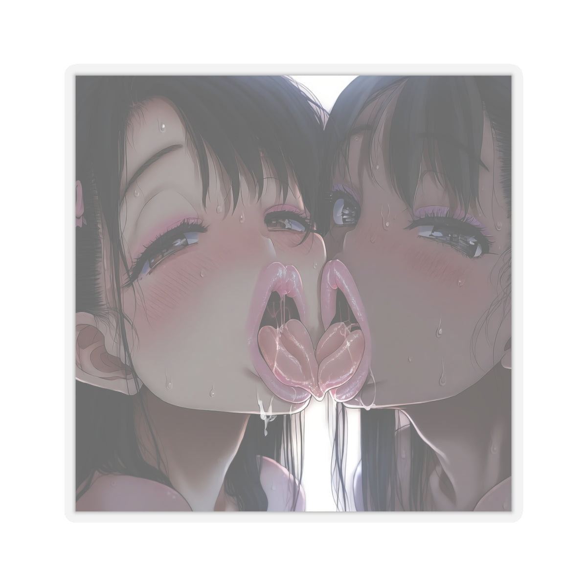 Yuri Kiss Sticker | Hentai | Lesbian