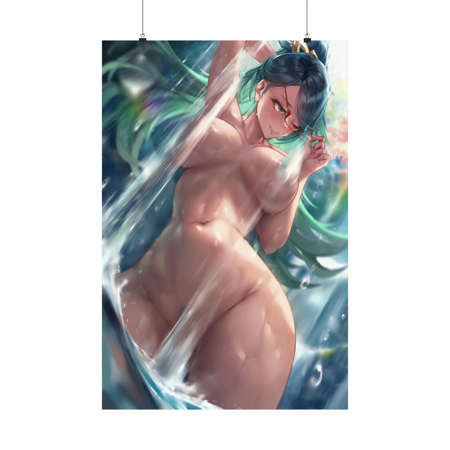 Nude Waifus Poster | Ecchi | Waterfall