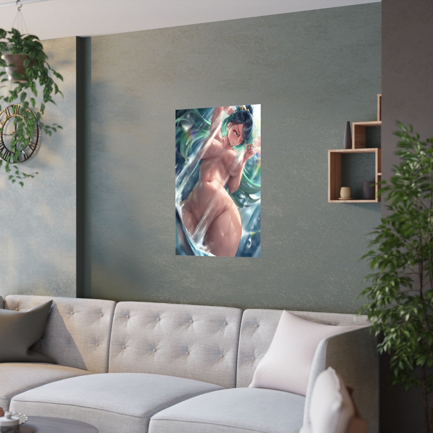Nude Waifus Poster | Ecchi | Waterfall