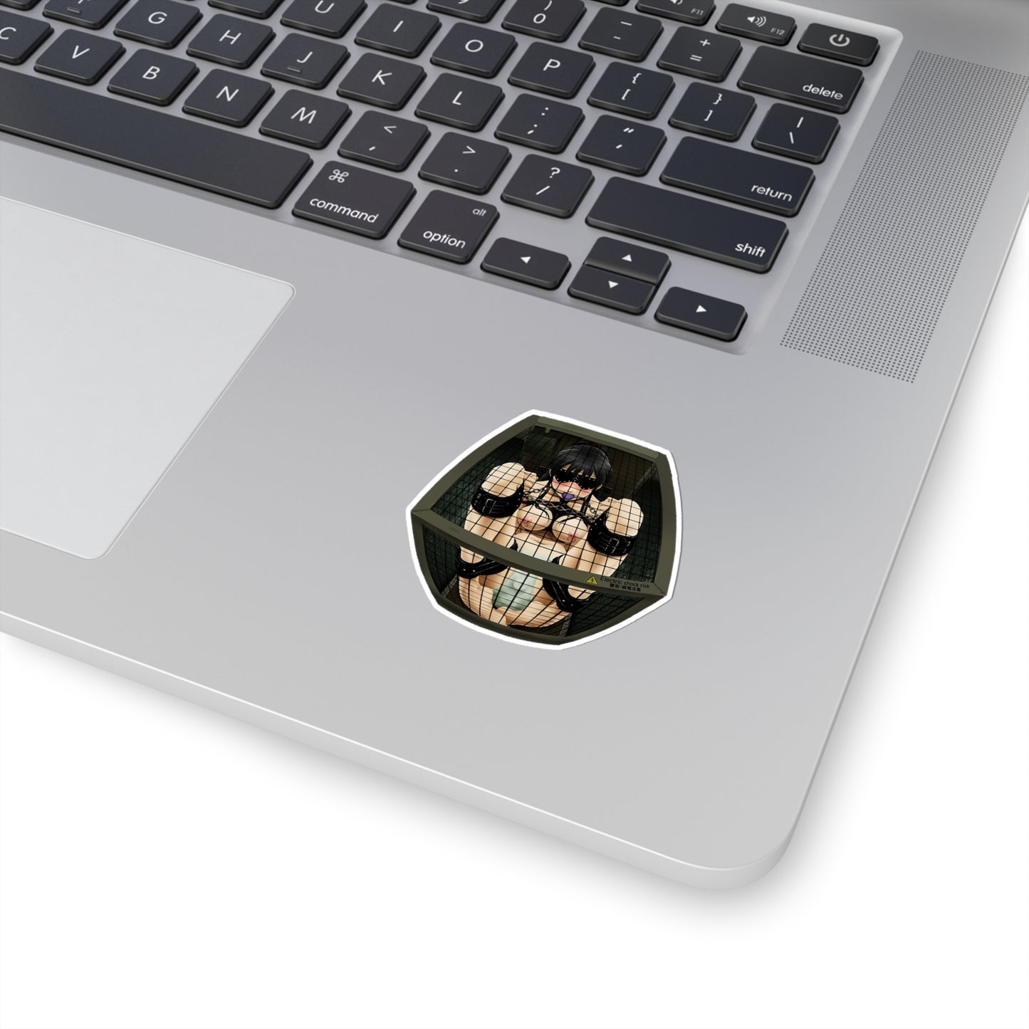 Lewd Anime Sticker | BDSM | Bondage | Dungeon | Uncensored Anime | Lewd Anime Sticker | Blindfolded | Chains | Girl In Box | Ball Gag