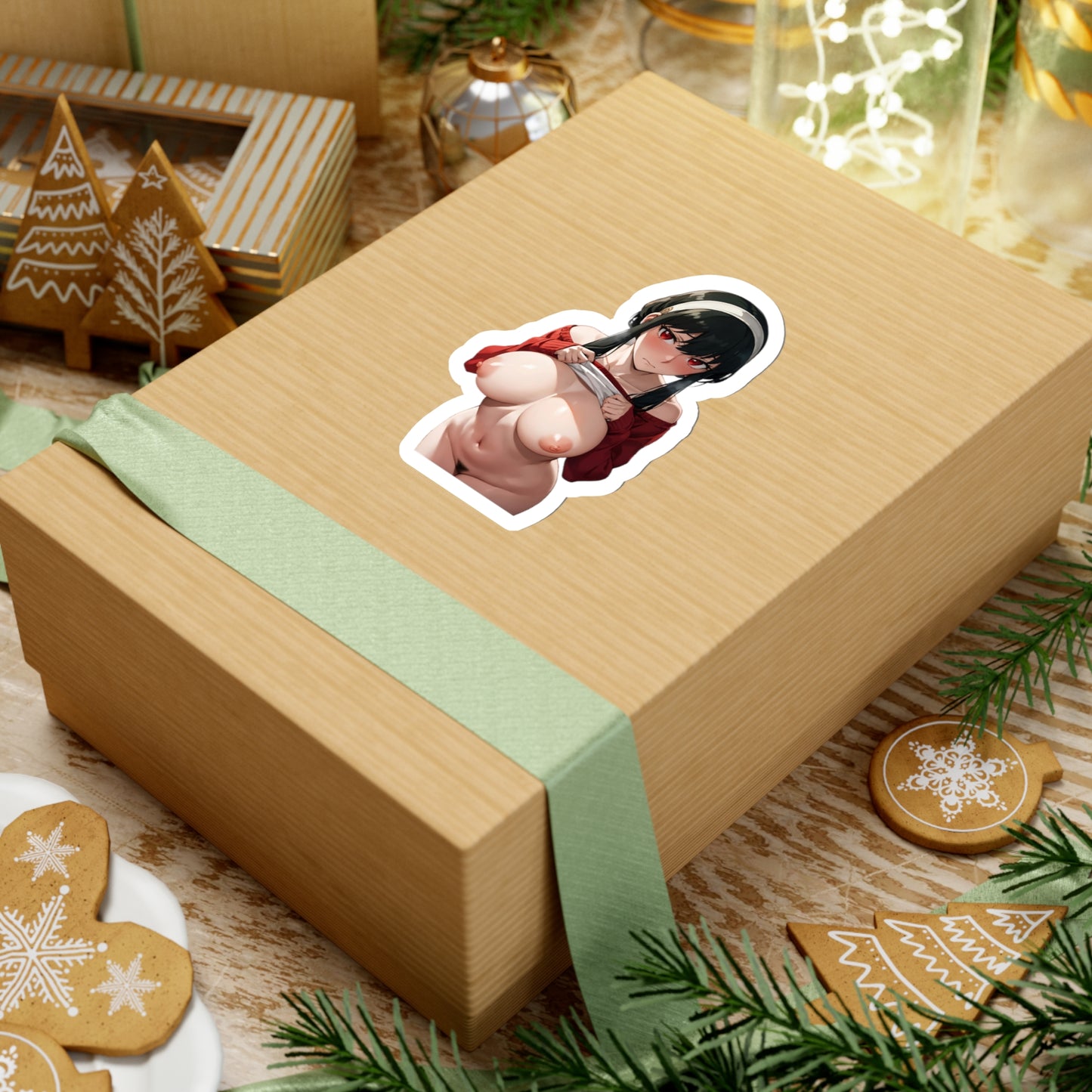 Lewd Waifu Sticker | Naked Yor | Uncensored Anime | Lewd | Rule 34 Yor | Ecchi | Yor Sticker