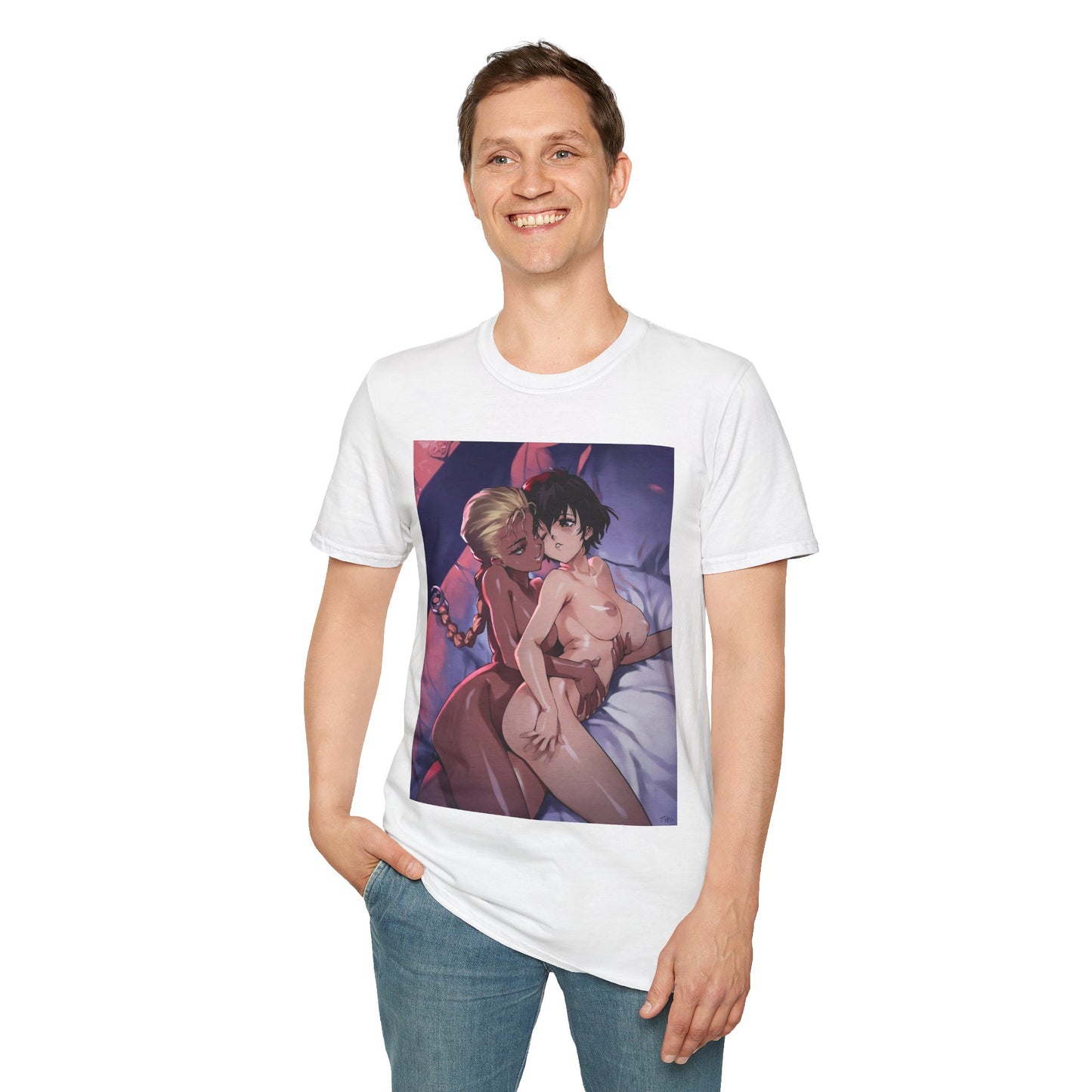 Yuri Girls T-shirt | Anime T-Shirt | Retro Anime | Ecchi | Waifu | Otaku | Beautiful | Ebony