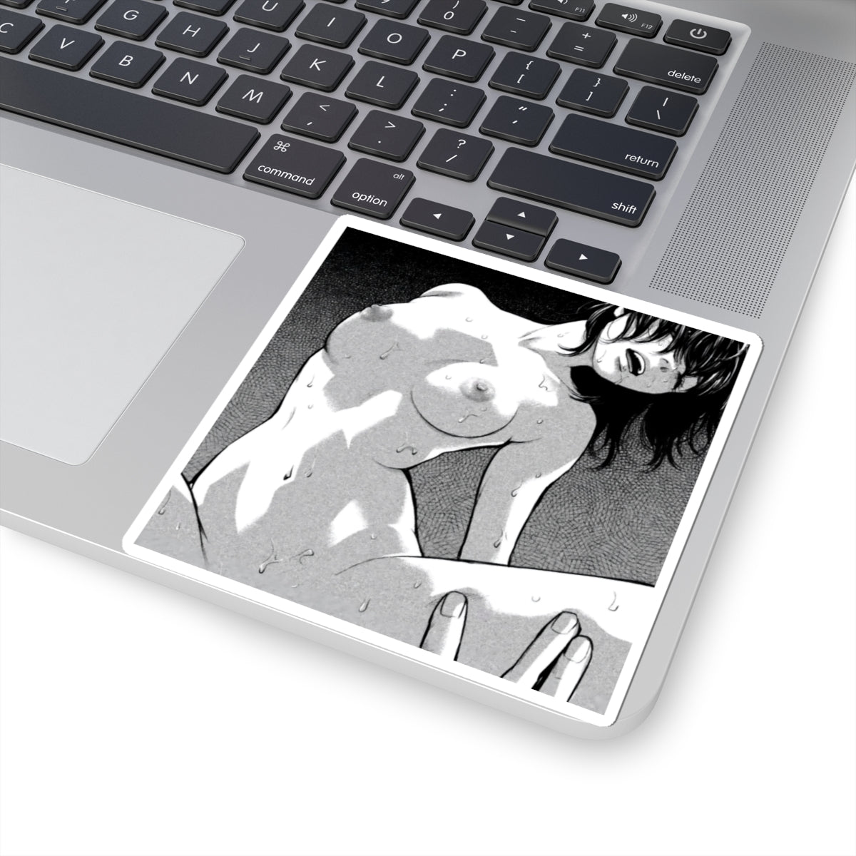 Aesthetic Ecchi Sticker | Orgasm | Black And White