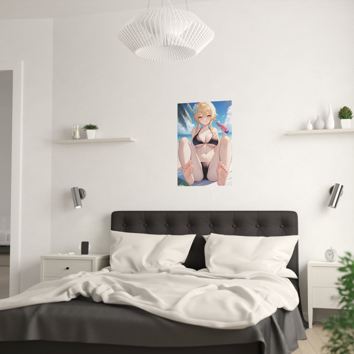 Waifu Poster | Hot Anime Girl | Ecchi | Sexy Feet | Bikini