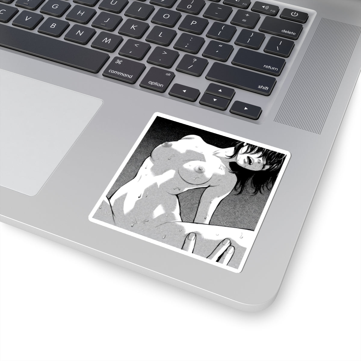 Aesthetic Ecchi Sticker | Orgasm | Black And White
