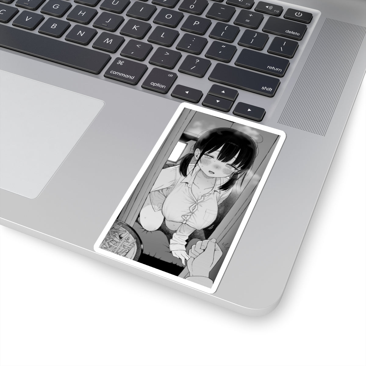 Hentai Sticker | Hentai NSFW Sticker | Ecchi Aesthetic | Black and White | Monochrome
