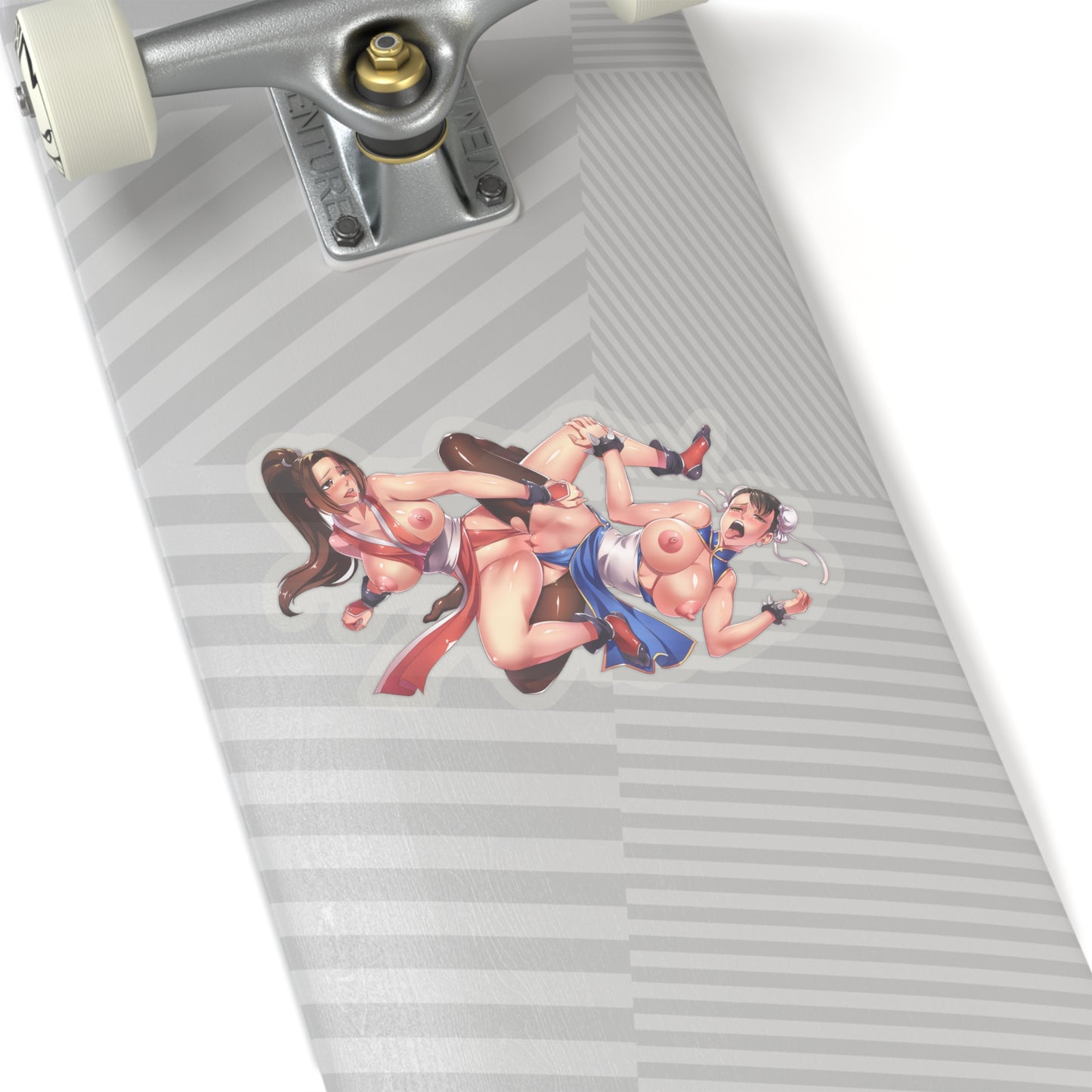 Lewd Chun-Li And Mai Shiranui Sticker | Scissoring | Lesbian | Yuri | Streetfighter Sticker | Uncensored Anime | Lewd Anime Sticker | Tits | Boobs | King Of Fighters | Sexy Anime Sticker | Nami