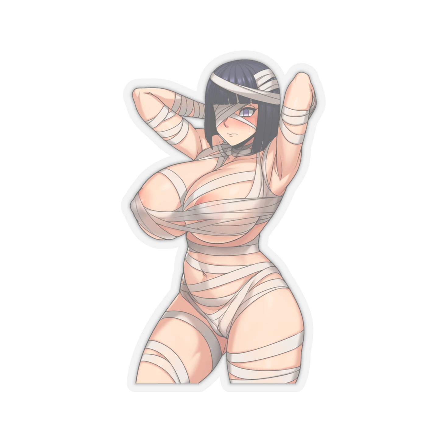 Lewd Hinata Sticker | Big Boobs | Naked Hinata | Bandages | Uncensored Anime | Sexy Anime Sticker | Lewd Anime Sticker | Otaku | Waifu | Huge Tits