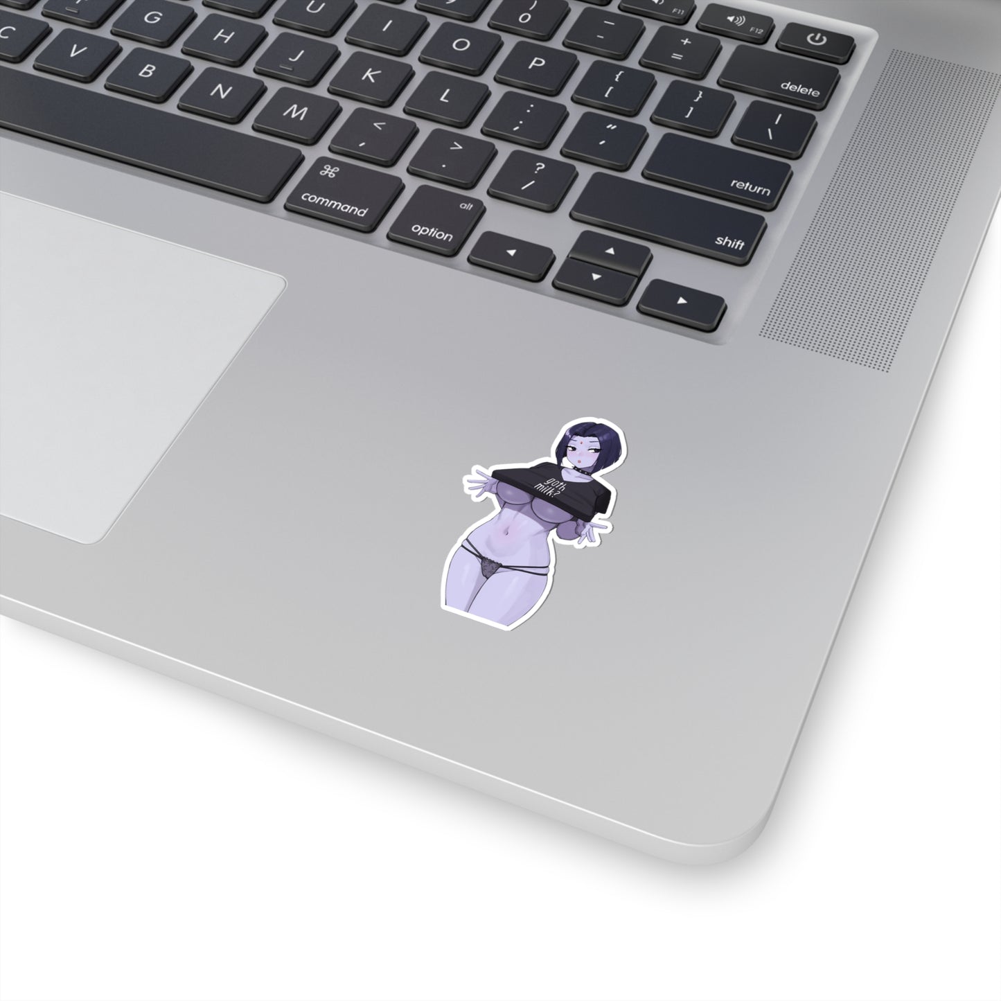Lewd Raven Sticker | Goth Milk | Kiss-Cut Sticker | Sexy Raven Sticker | Sexy Anime Sticker | Lewd Anime Sticker | Otaku | Waifu