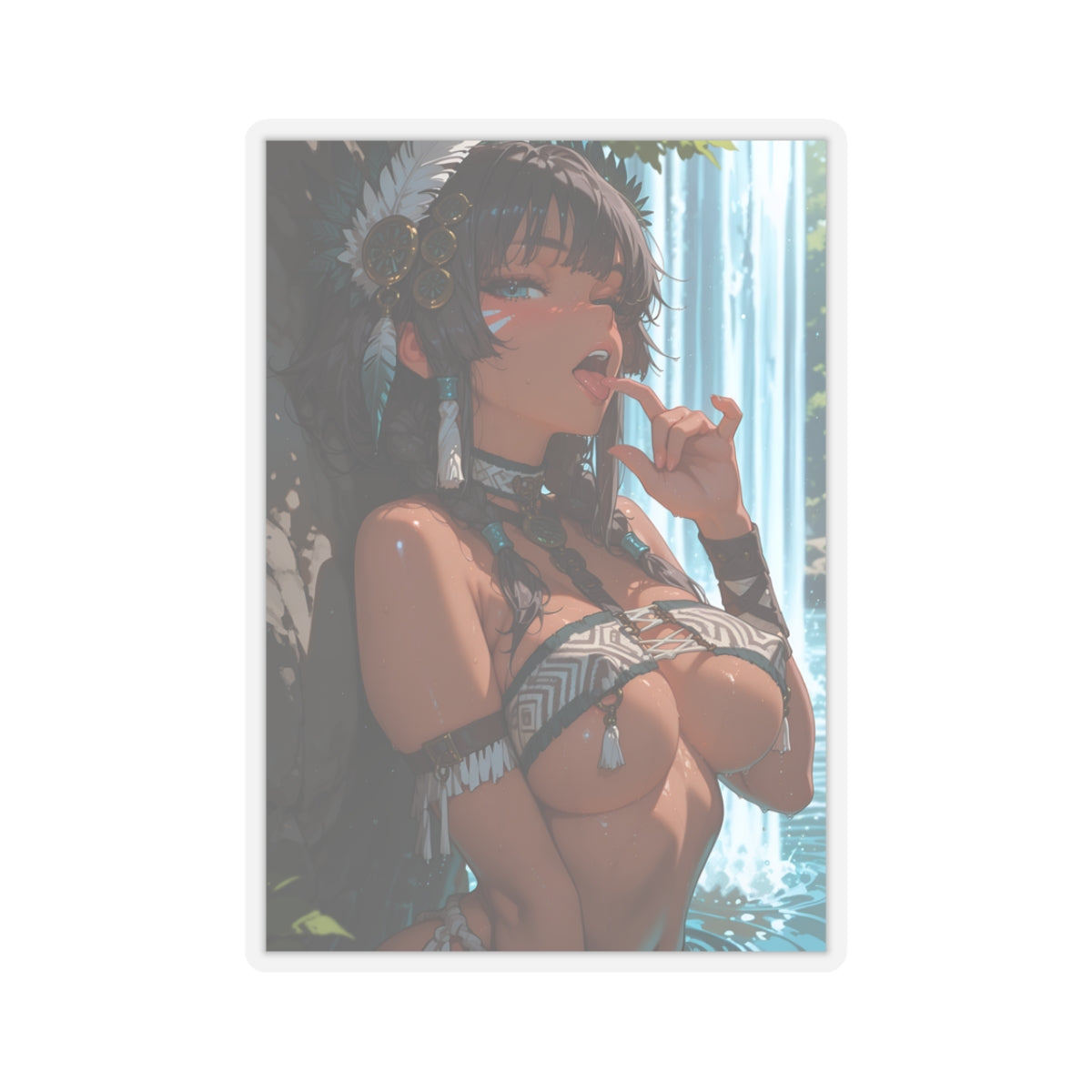 Waifu Sticker | Yuri | Hentai | Oppai | Ebony | Latina | Native American | Brown Skin