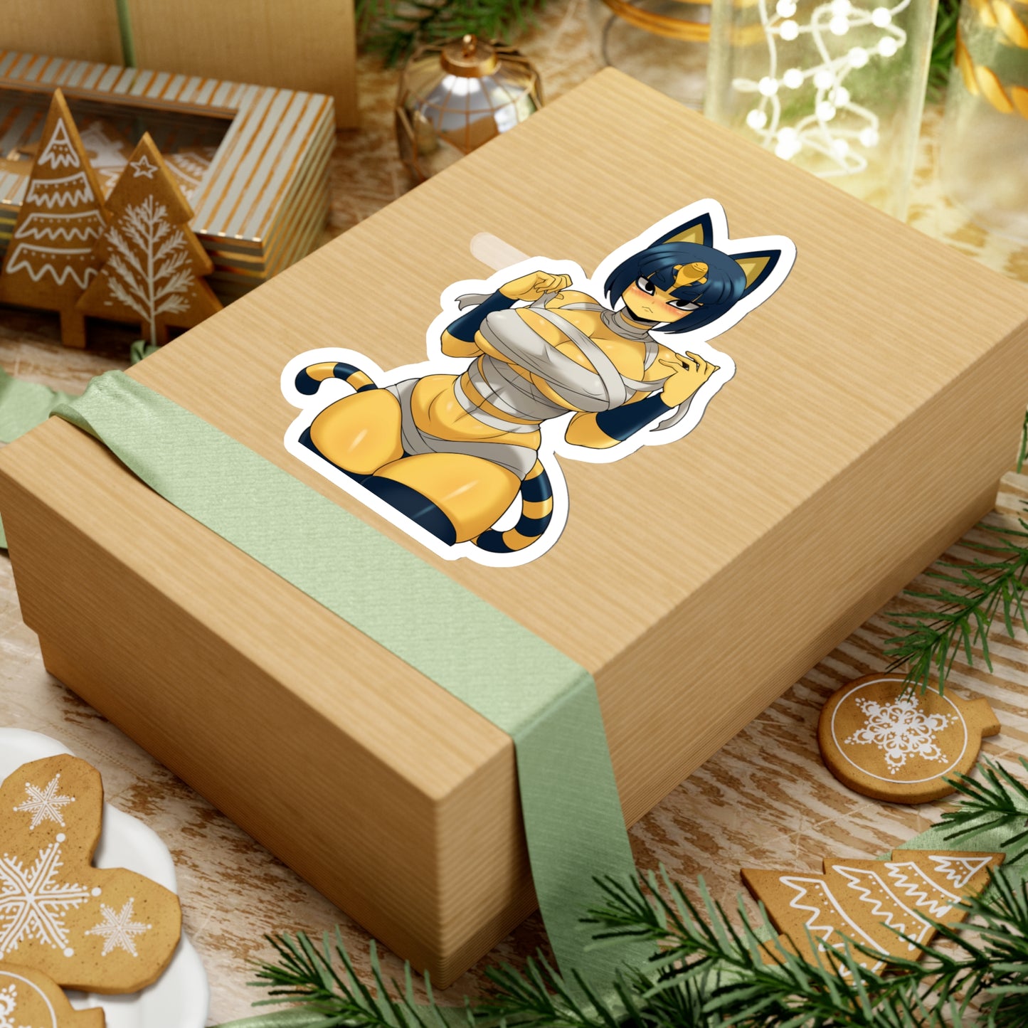 Lewd Ankha Sticker | Kiss-Cut Sticker | Sexy Anime Sticker | Lewd Anime Sticker | Lewd | Waifu | Otaku | Furry