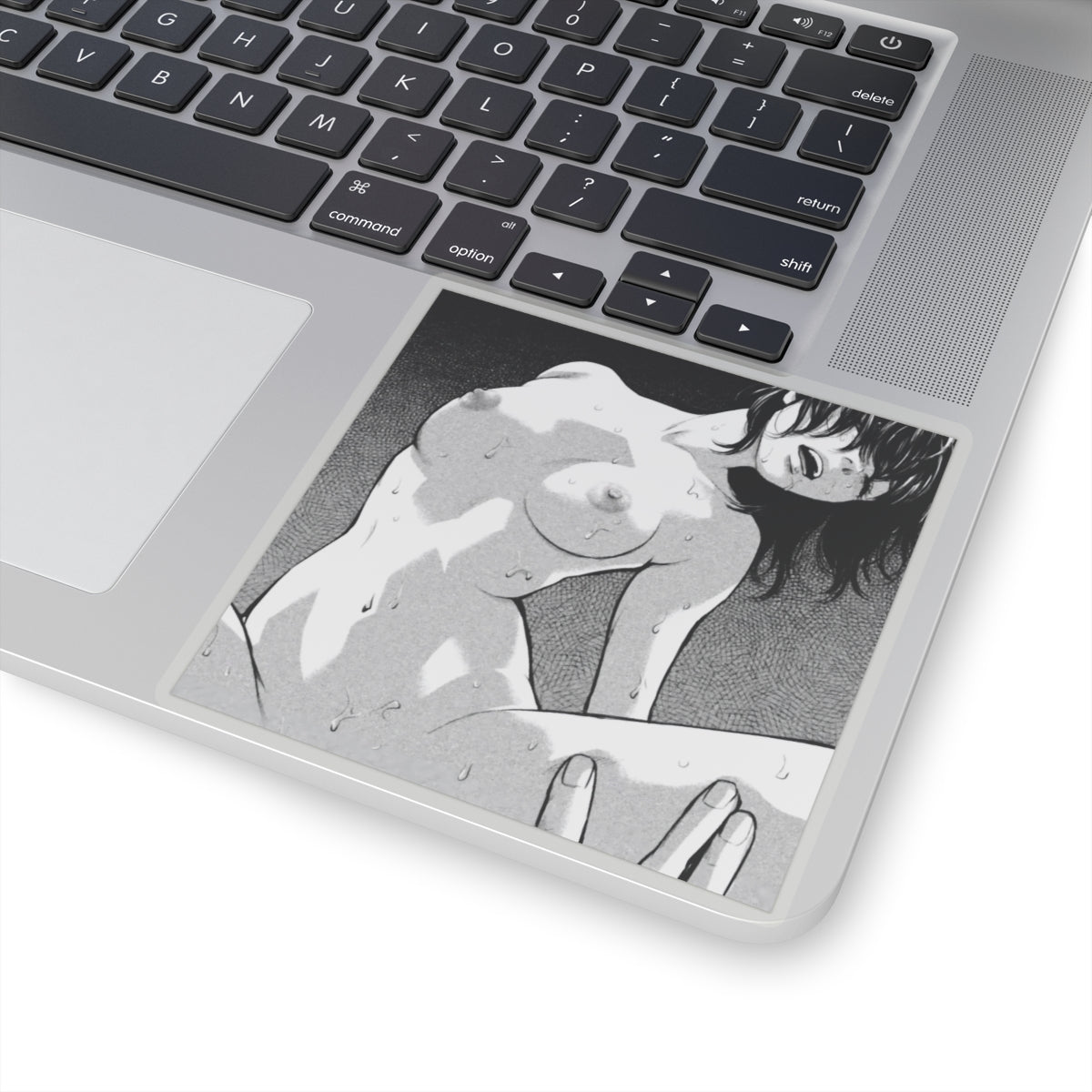 Aesthetic Ecchi Sticker | Orgasm | Black And White