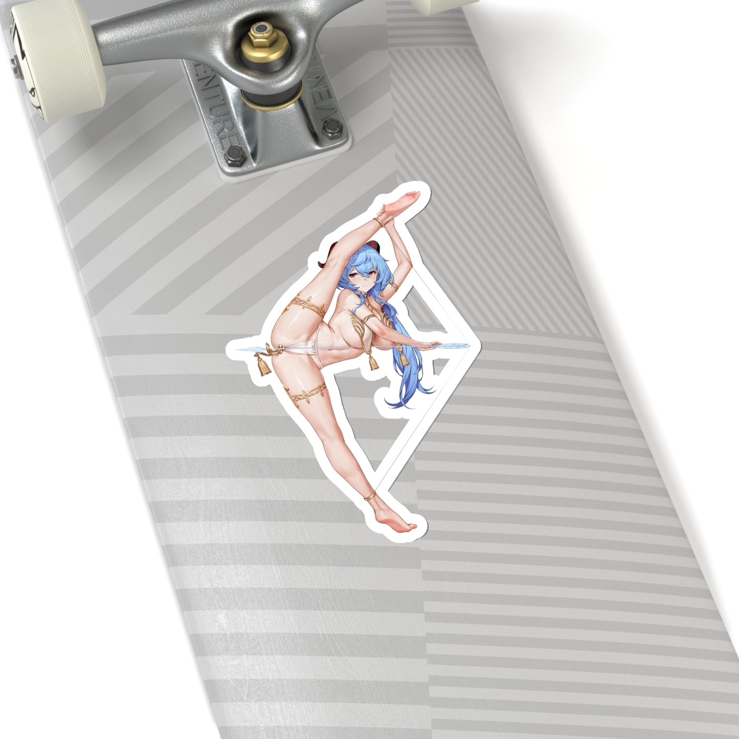 Lewd Ganyu Sticker | Kiss-Cut Sticker | Ganyu Sticker | Sexy Anime Sticker | Lewd Anime Sticker | Waifu | Otaku | Genshin Impact | Bow | Arrow | Blue Hair | Feet