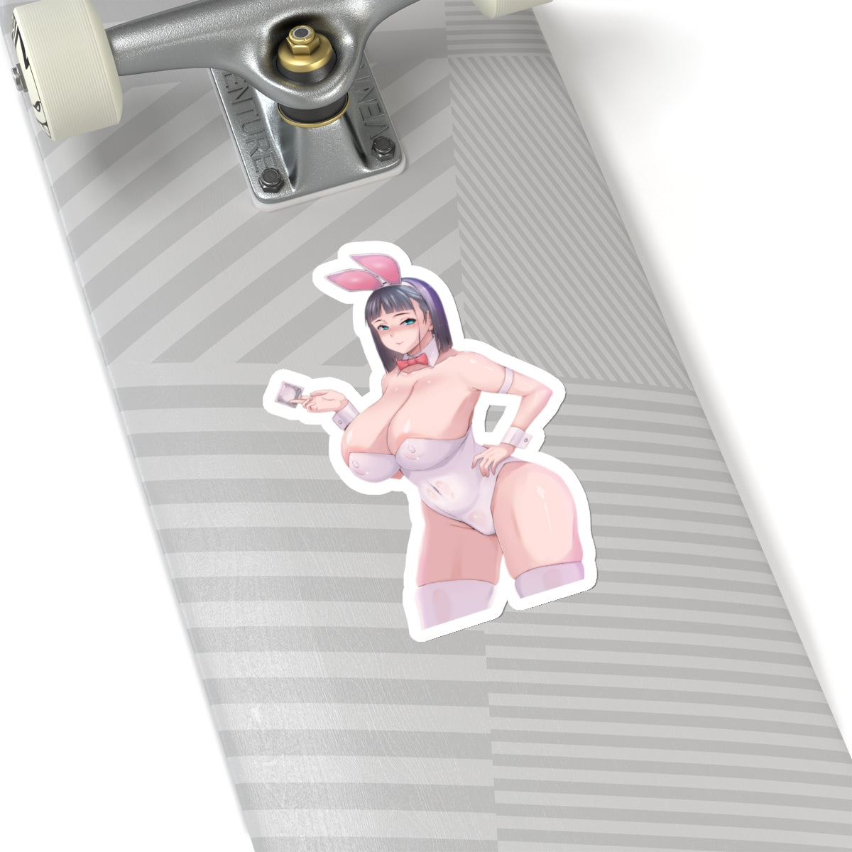 Lewd Anime Girl Sticker | Hentai Sticker | Lewd | Rule 34 | Otaku | Waifu | Leather | Bunny Costume | Condom | Big Tits
