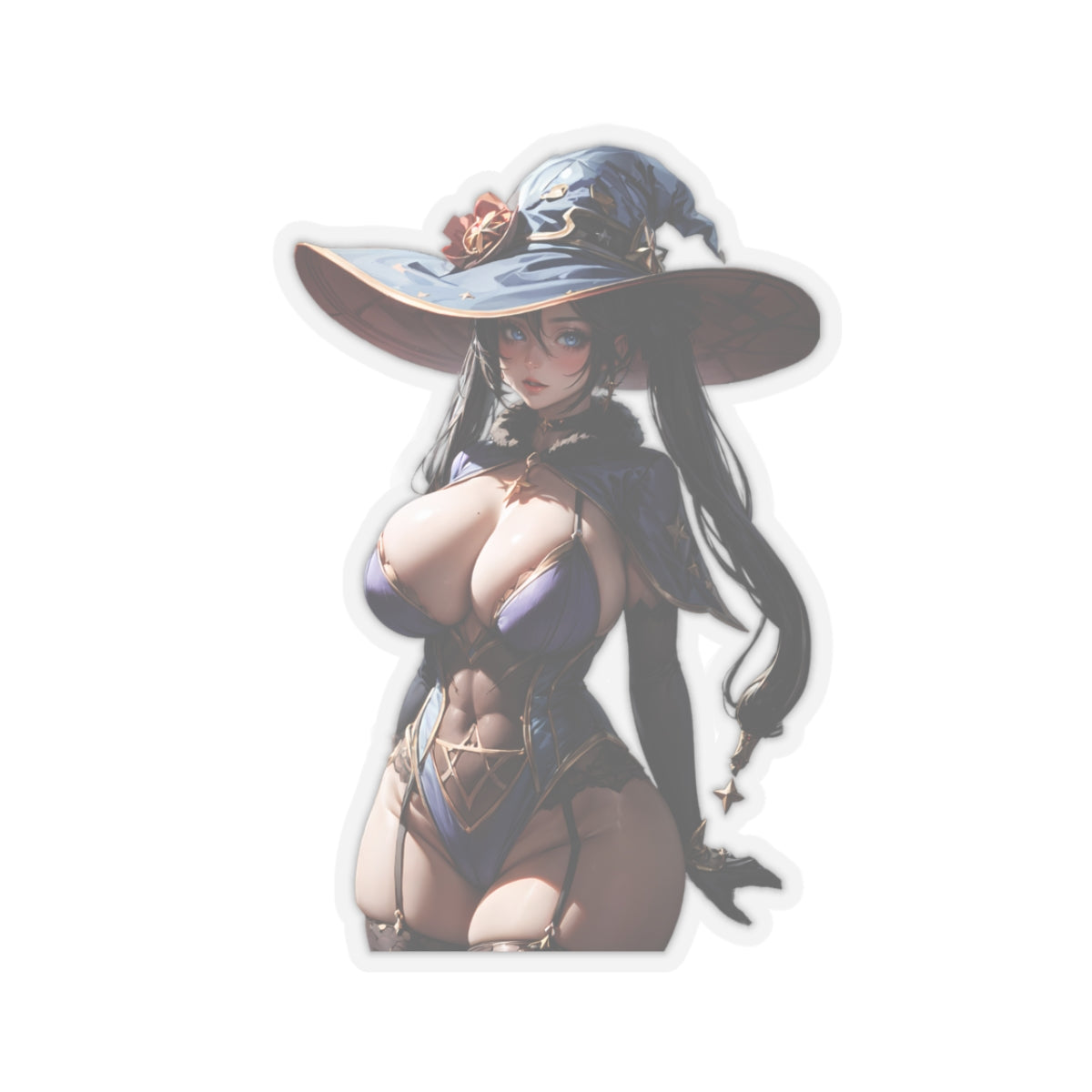 Sexy Anime Sticker | Mona Megistus | Lewd Anime Sticker | Lewd Sticker | Sexy Waifu Sticker | Nude Anime Girl | FairyAI