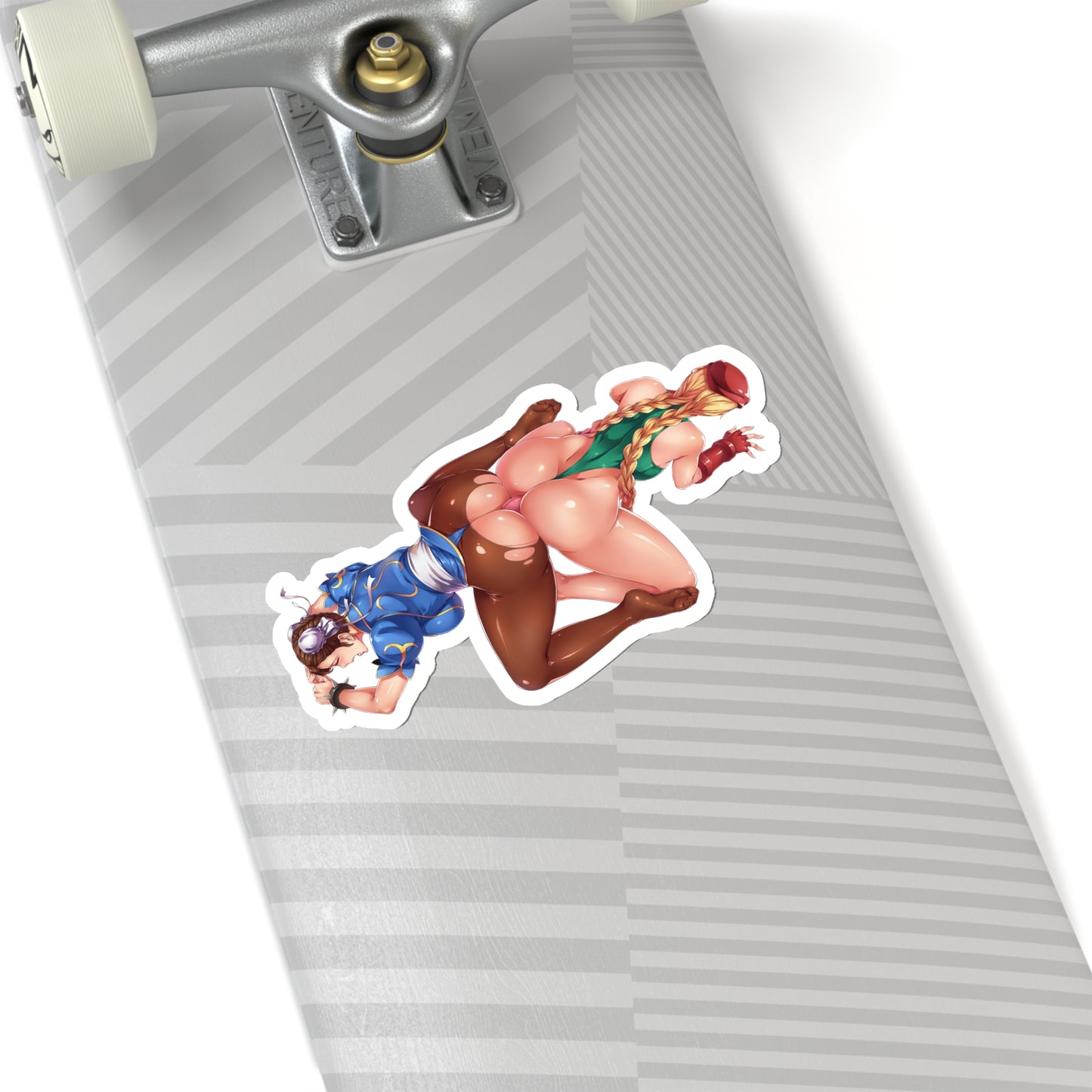 Lewd Chun-Li And Mai Shiranui Sticker | Lesbian | Yuri | Streetfighter Sticker | Uncensored Anime | Lewd Anime Sticker | King Of Fighters | Sexy Anime Sticker | Dildo