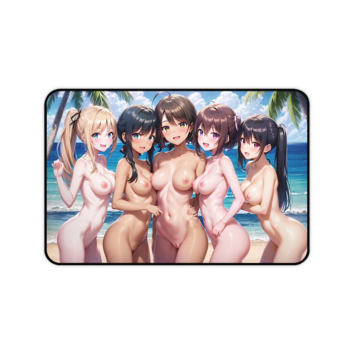 Lewd Anime Mouse Pad | Sexy Girls at the Beach | NSFW | Uncensored Pussy | Tits | Boobs | Naked Anime Girls | Ecchi | Waifu | Otaku | Lewd Desk Mat | Sexy Playmat | Harem