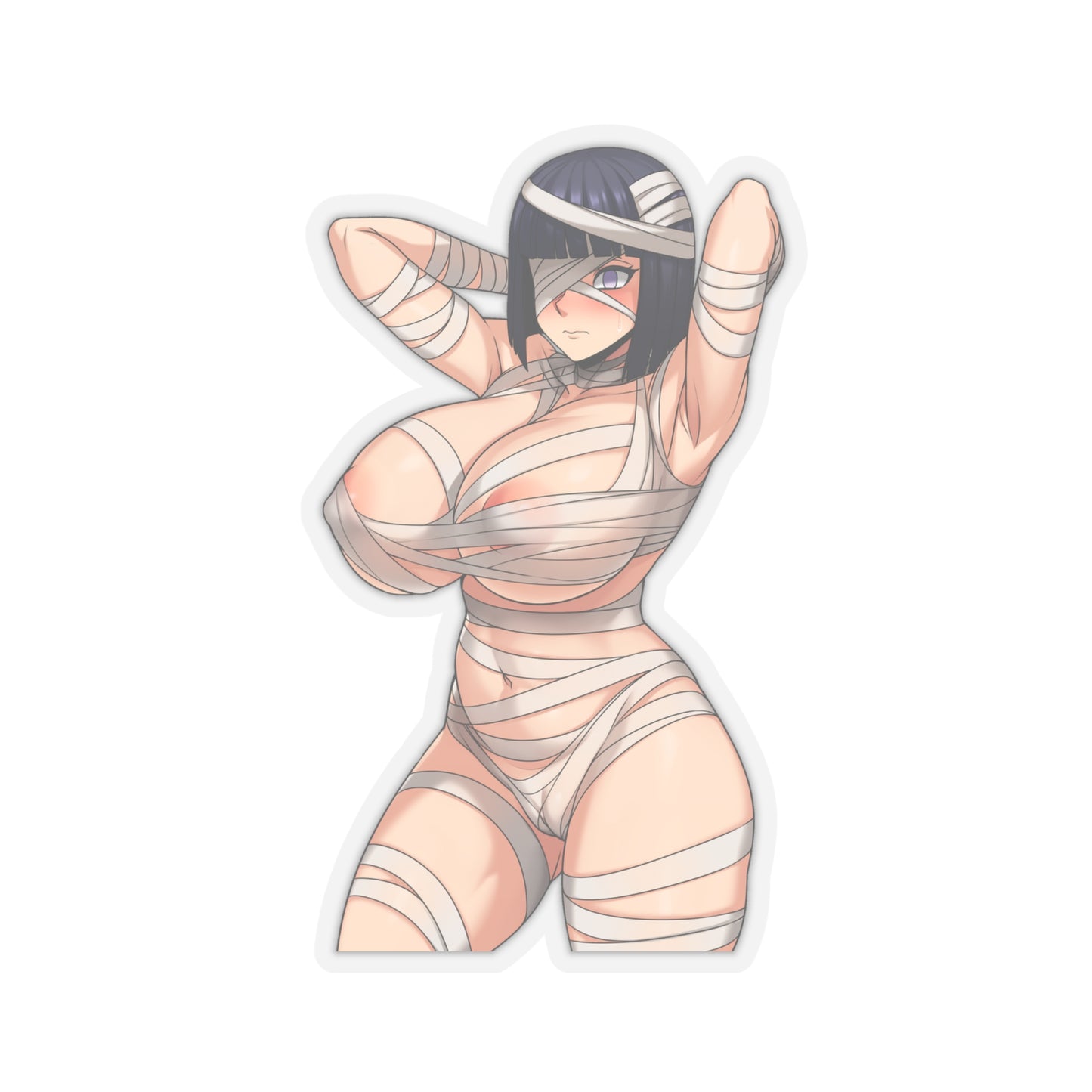 Lewd Hinata Sticker | Big Boobs | Naked Hinata | Bandages | Uncensored Anime | Sexy Anime Sticker | Lewd Anime Sticker | Otaku | Waifu | Huge Tits