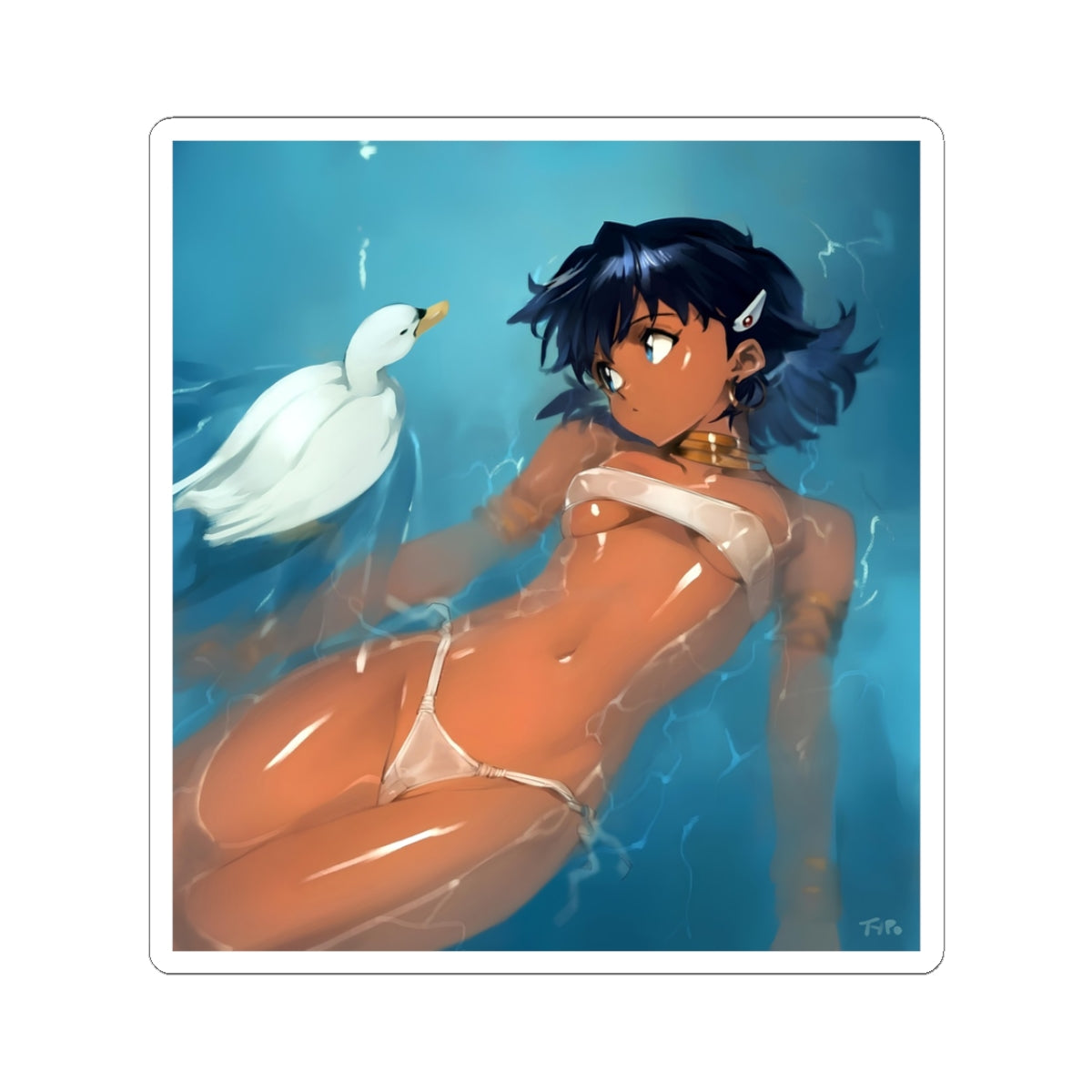 Sexy Waifu Sticker | Nadia | Yuri | Brown Skin