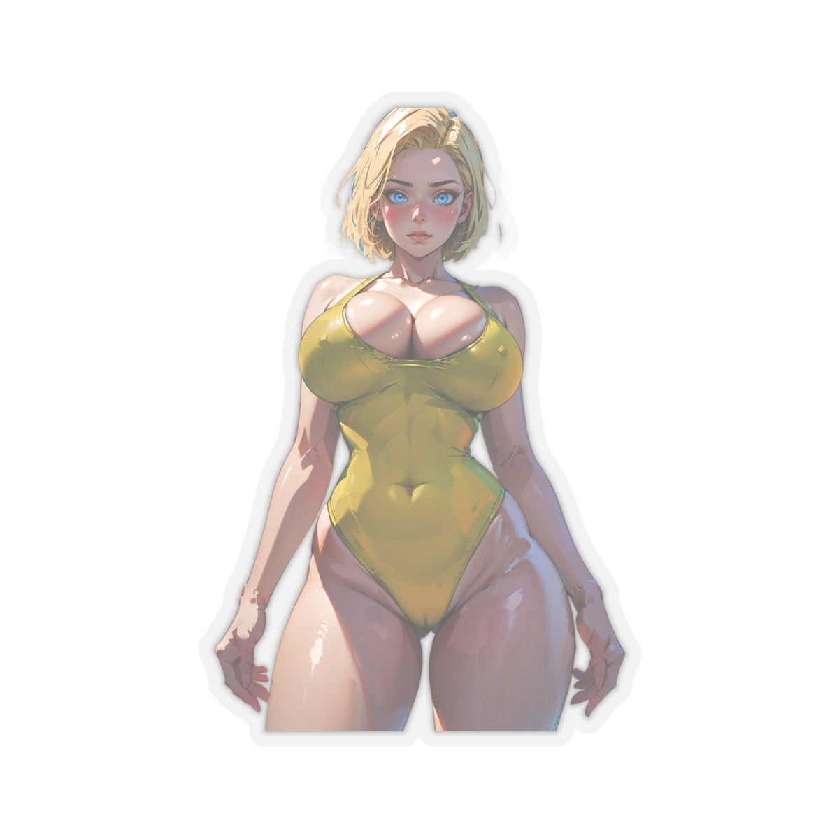 Sexy Waifu Sticker | Sexy Anime Sticker | Lewd Sticker | Lewd Anime Sticker | Big Tits Anime Girl Sticker | Retro Anime