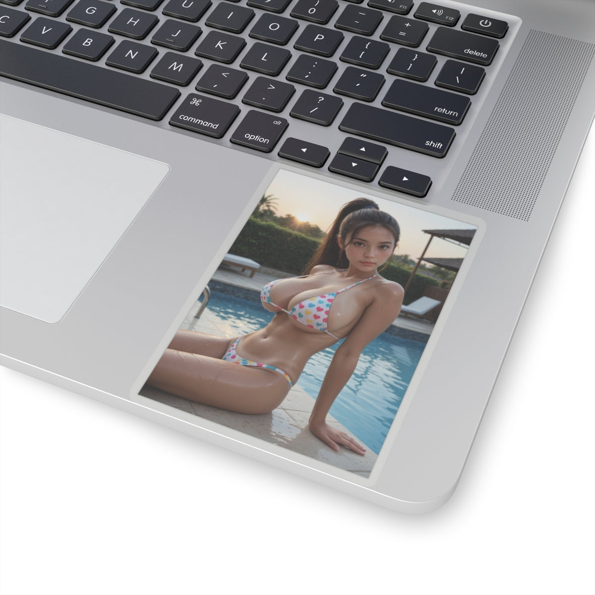 Sexy Asian Girl Sticker | Beautiful Boobs | NSFW Sticker | Bikini Pool