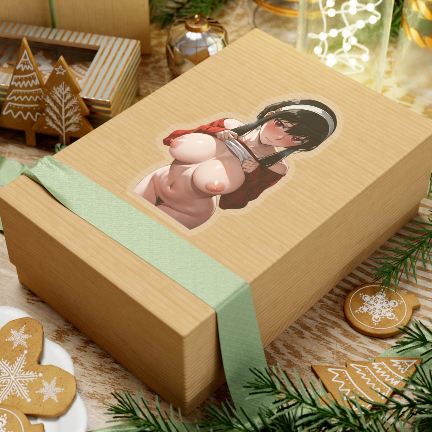 Lewd Waifu Sticker | Naked Yor | Uncensored Anime | Lewd | Rule 34 Yor | Ecchi | Yor Sticker