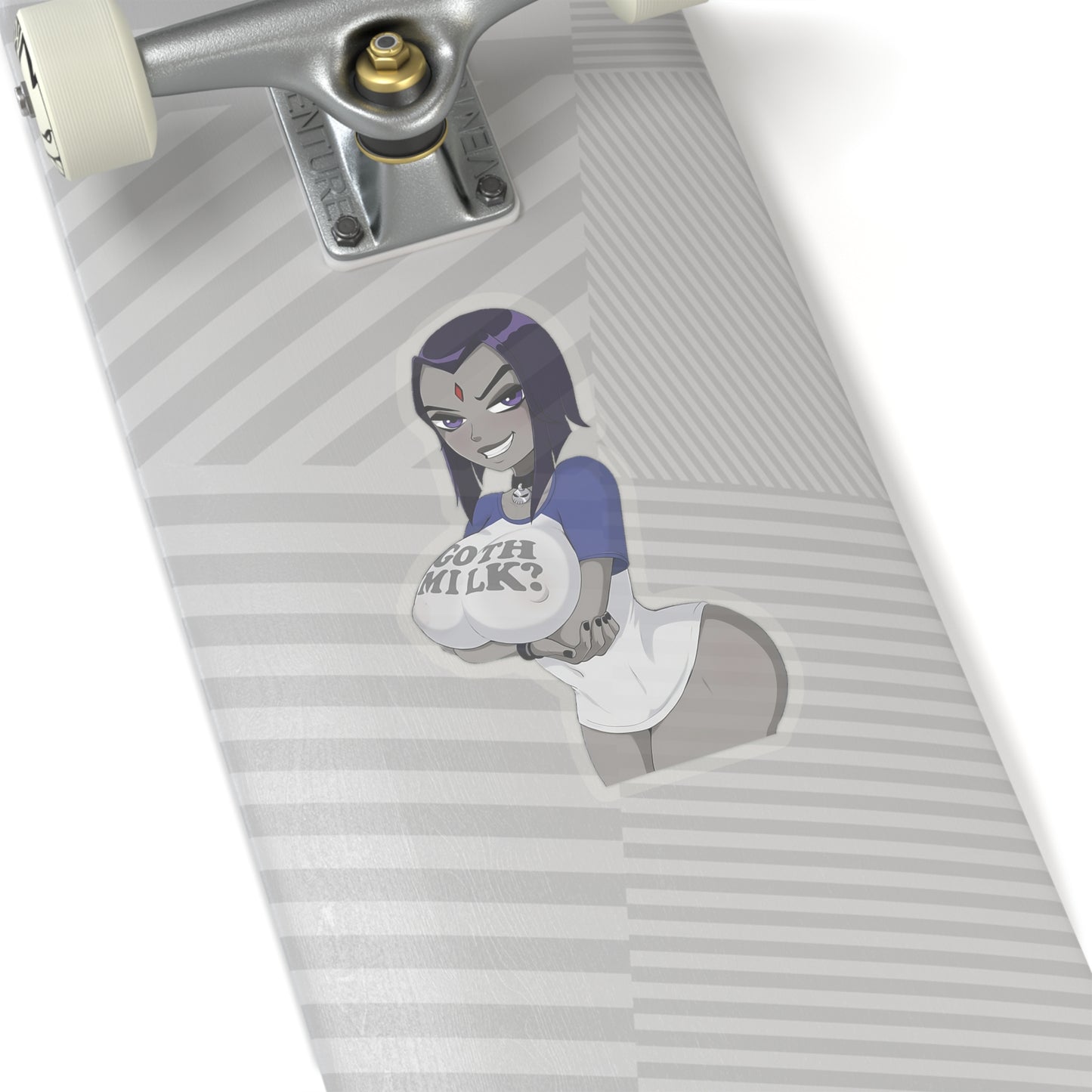 Lewd Raven Sticker | Big Boobs | Goth Milk | Sexy Raven Sticker | Sexy Anime Sticker | Lewd Anime Sticker | Otaku | Waifu | Ecchi | Emo | Goth