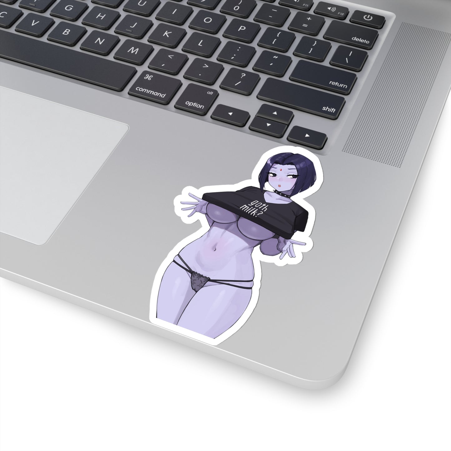 Lewd Raven Sticker | Goth Milk | Kiss-Cut Sticker | Sexy Raven Sticker | Sexy Anime Sticker | Lewd Anime Sticker | Otaku | Waifu
