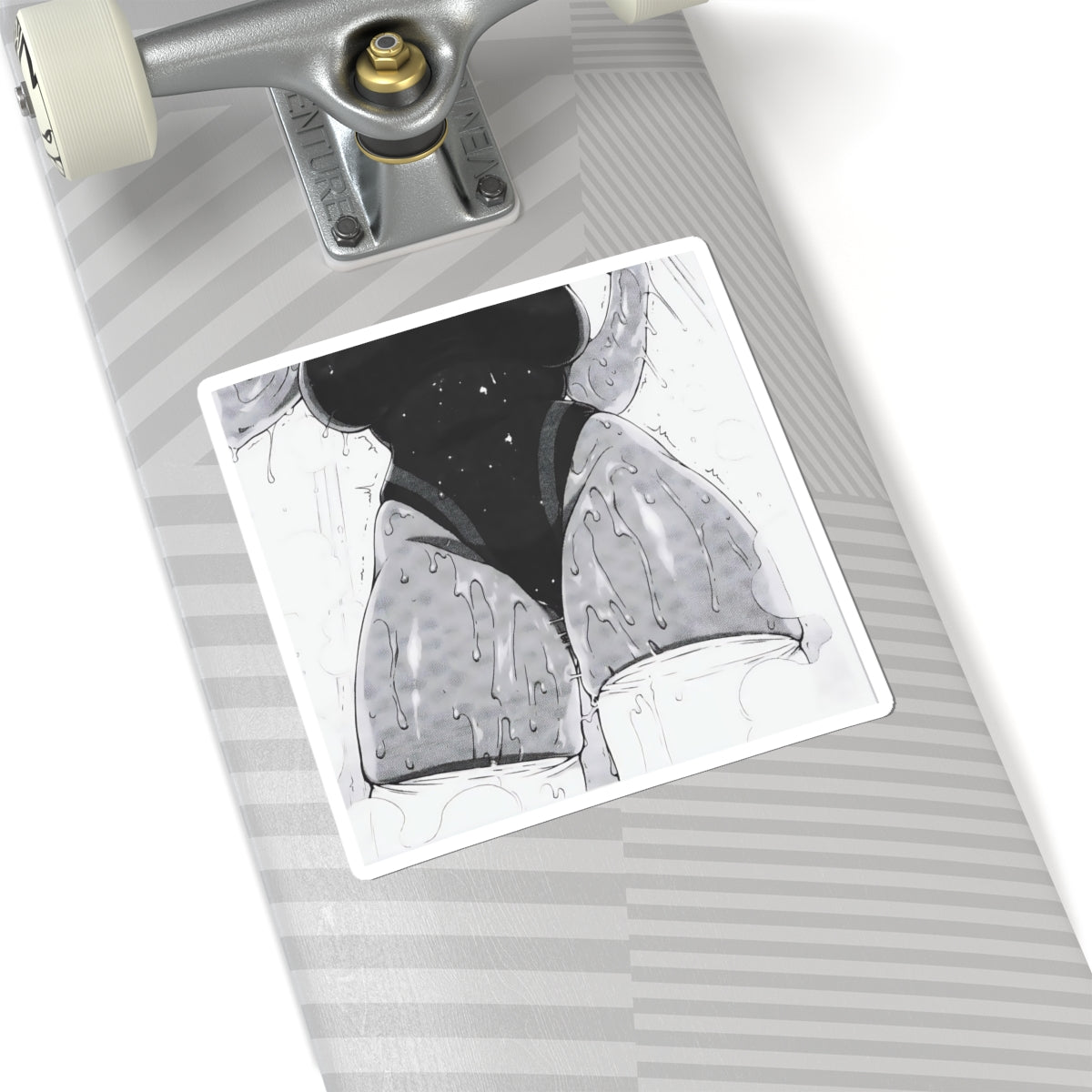 Sweaty Thighs Sticker | Aesthetic Ecchi | Black And White