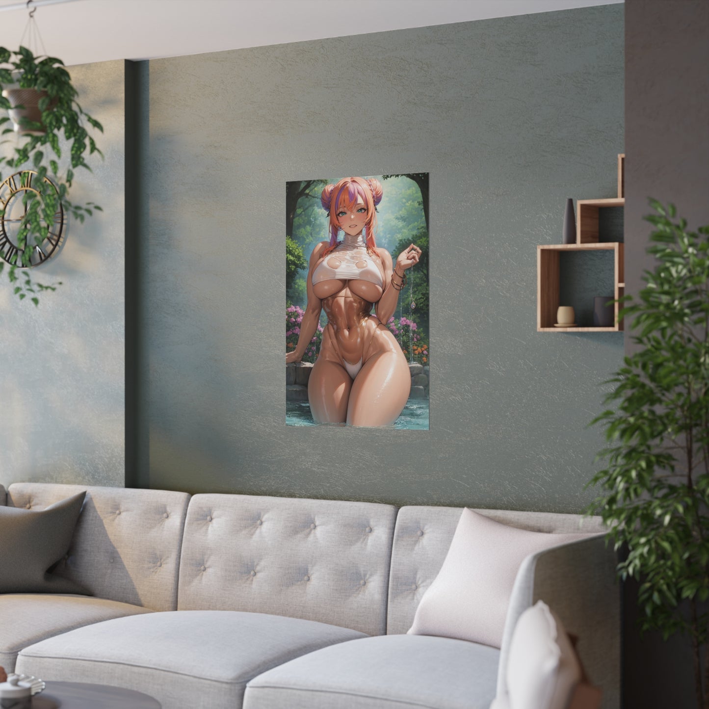 Waifu Poster | Hot Anime Girl | Huge Tits | Busty Anime GIrl | Big Tits | Ecchi | Waifu | Ahegao | Sexy Poster | Erotic