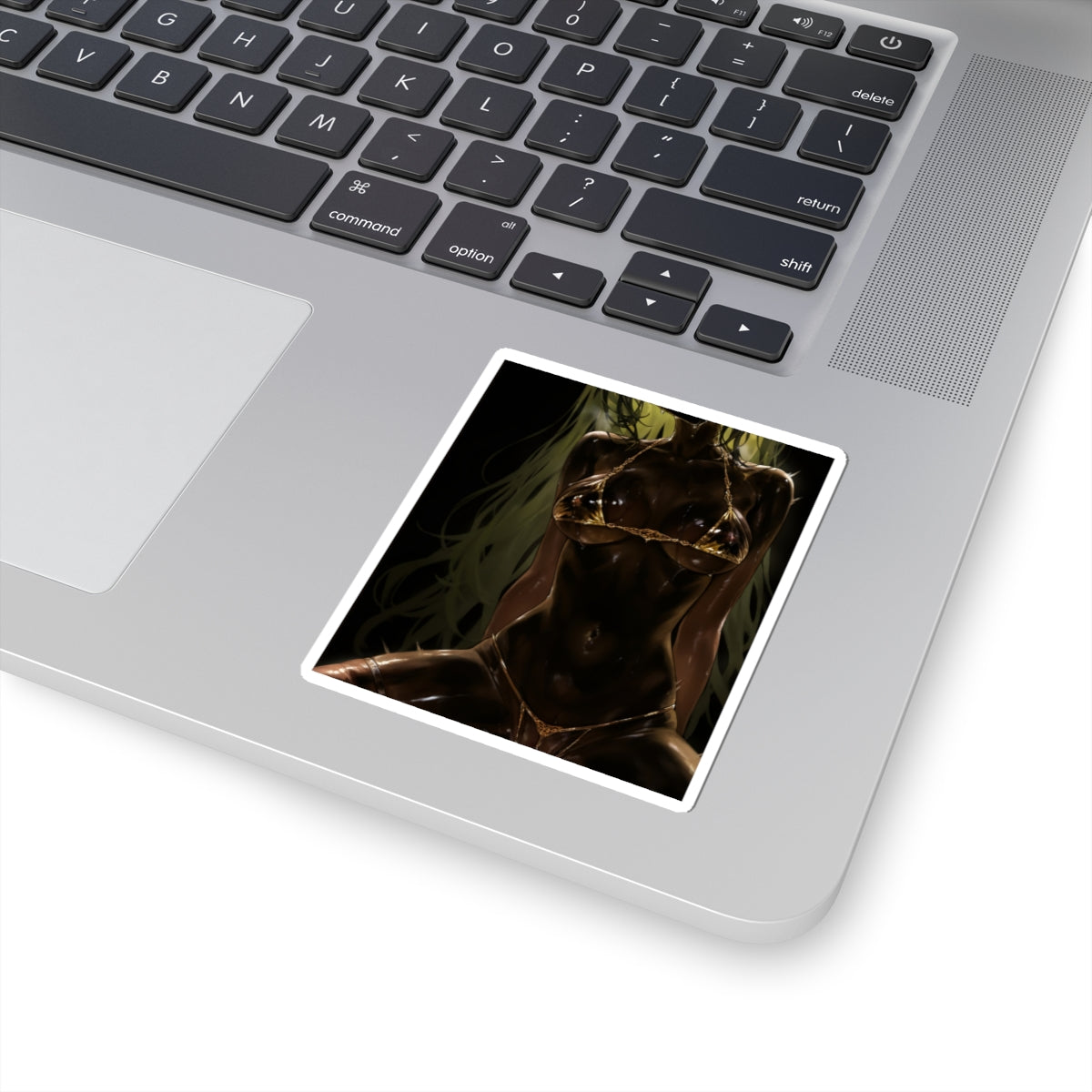 Sexy Waifu Sticker | Black | Hentai | Oppai