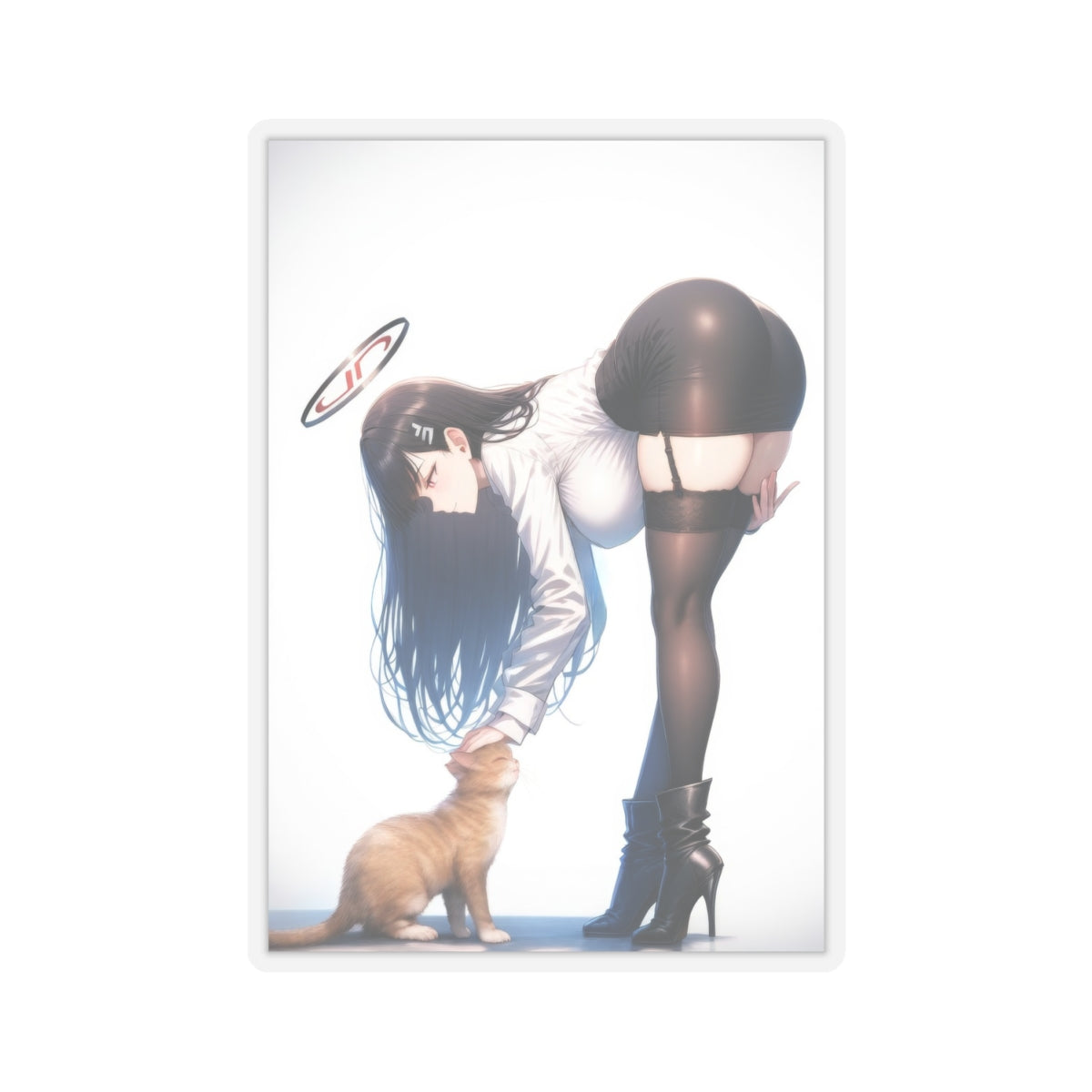 Sexy Waifu Sticker | Cat | Skirt Ass