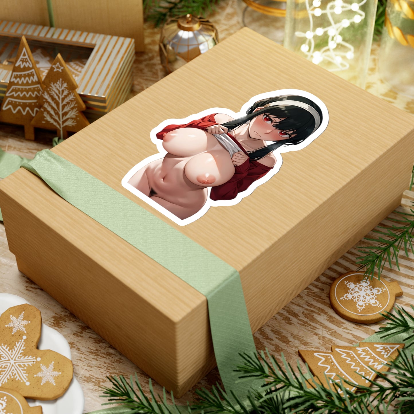 Lewd Waifu Sticker | Naked Yor | Uncensored Anime | Lewd | Rule 34 Yor | Ecchi | Yor Sticker