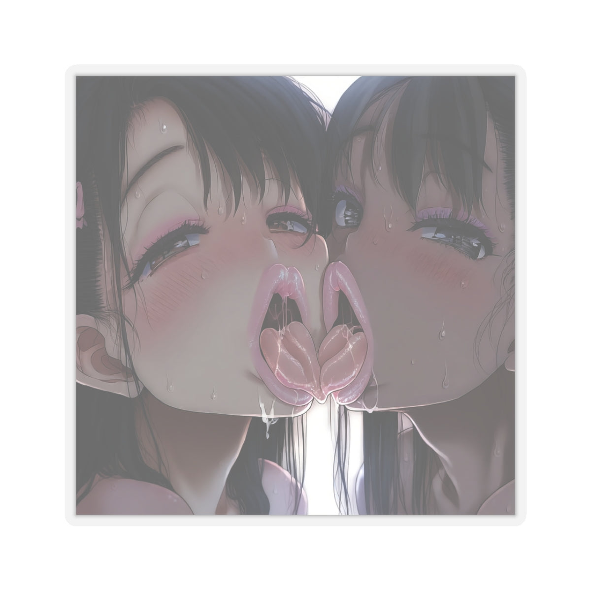 Yuri Kiss Sticker | Hentai | Lesbian