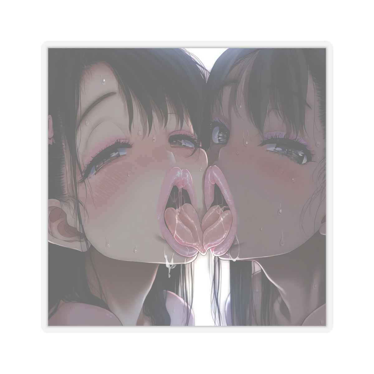 Yuri Kiss Sticker | Hentai | Lesbian