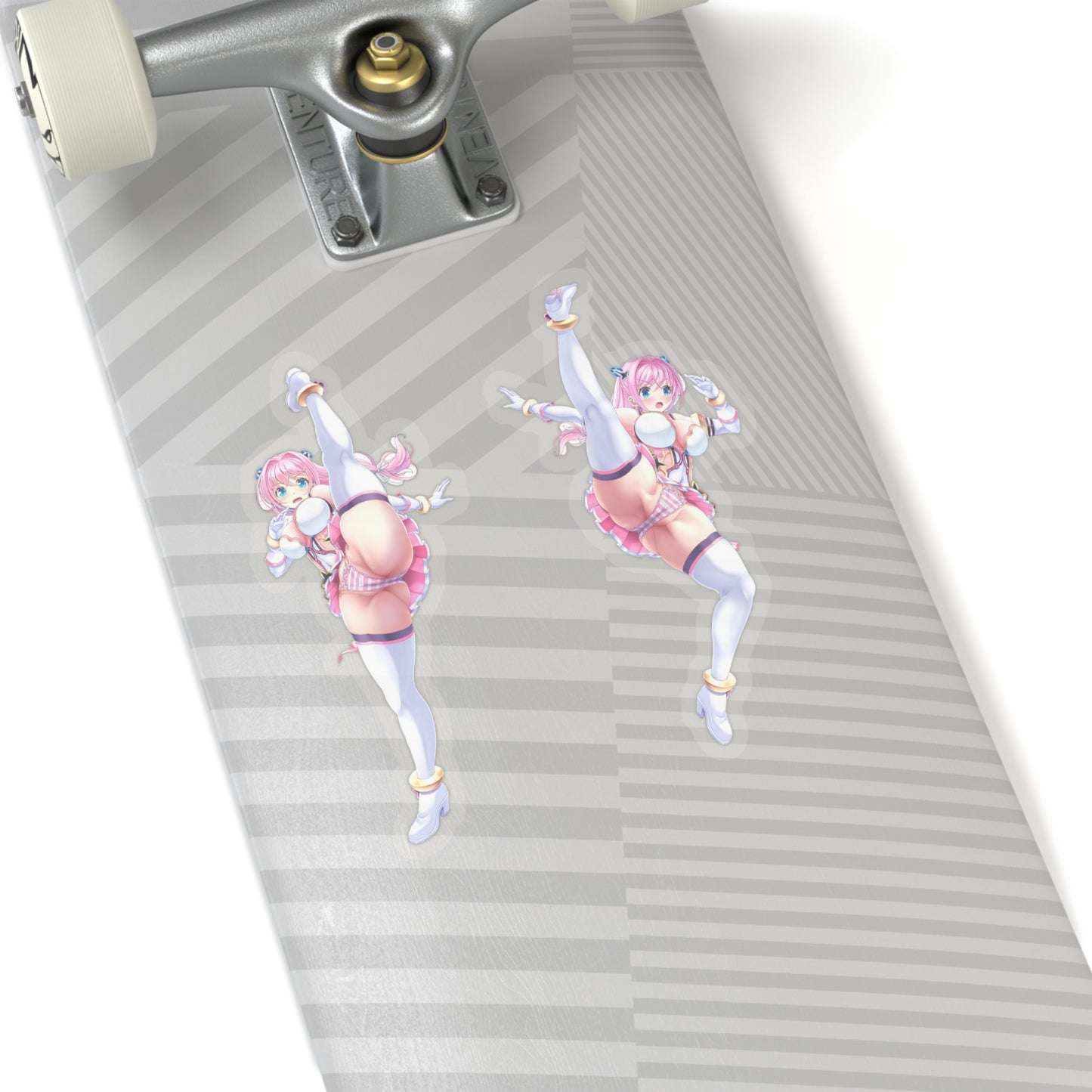 Lewd Cheery Pink Sticker | 2 Stickers For The Price of 1 | Sexy Kick | Sexy Anime Sticker | Lewd | Waifu | Otaku | Aigan Tenshi