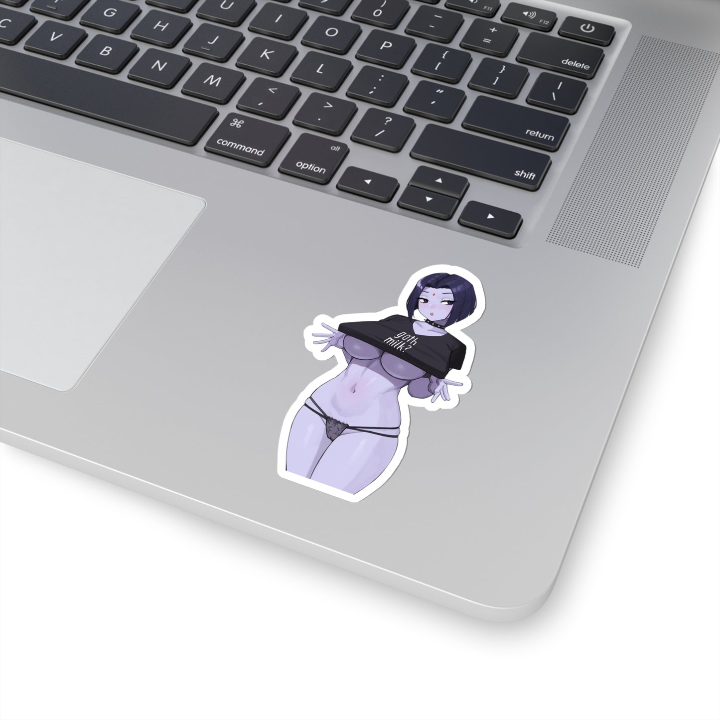 Lewd Raven Sticker | Goth Milk | Kiss-Cut Sticker | Sexy Raven Sticker | Sexy Anime Sticker | Lewd Anime Sticker | Otaku | Waifu