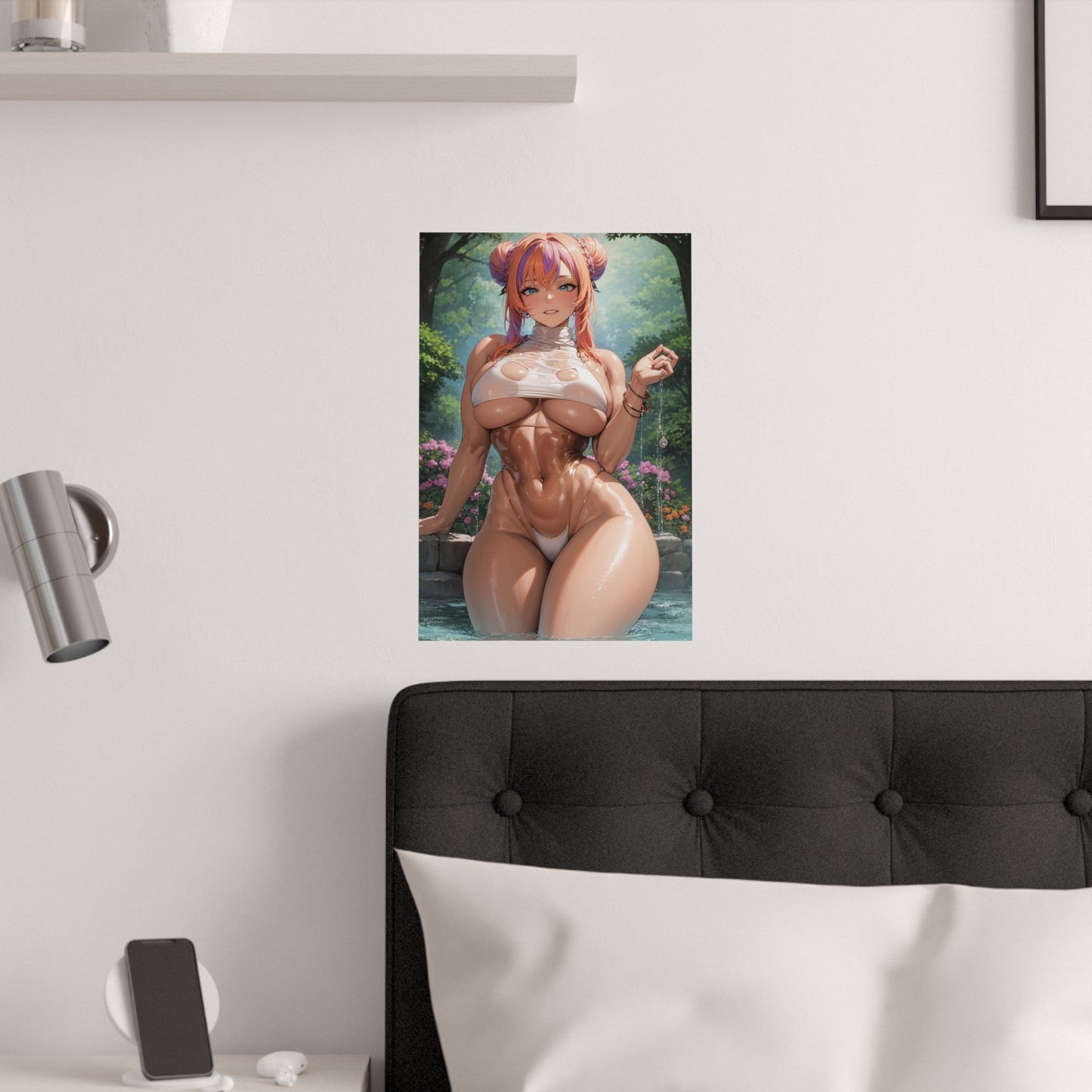 Waifu Poster | Hot Anime Girl | Huge Tits | Busty Anime GIrl | Big Tits | Ecchi | Waifu | Ahegao | Sexy Poster | Erotic