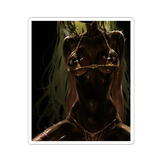 Sexy Waifu Sticker | Black | Hentai | Oppai