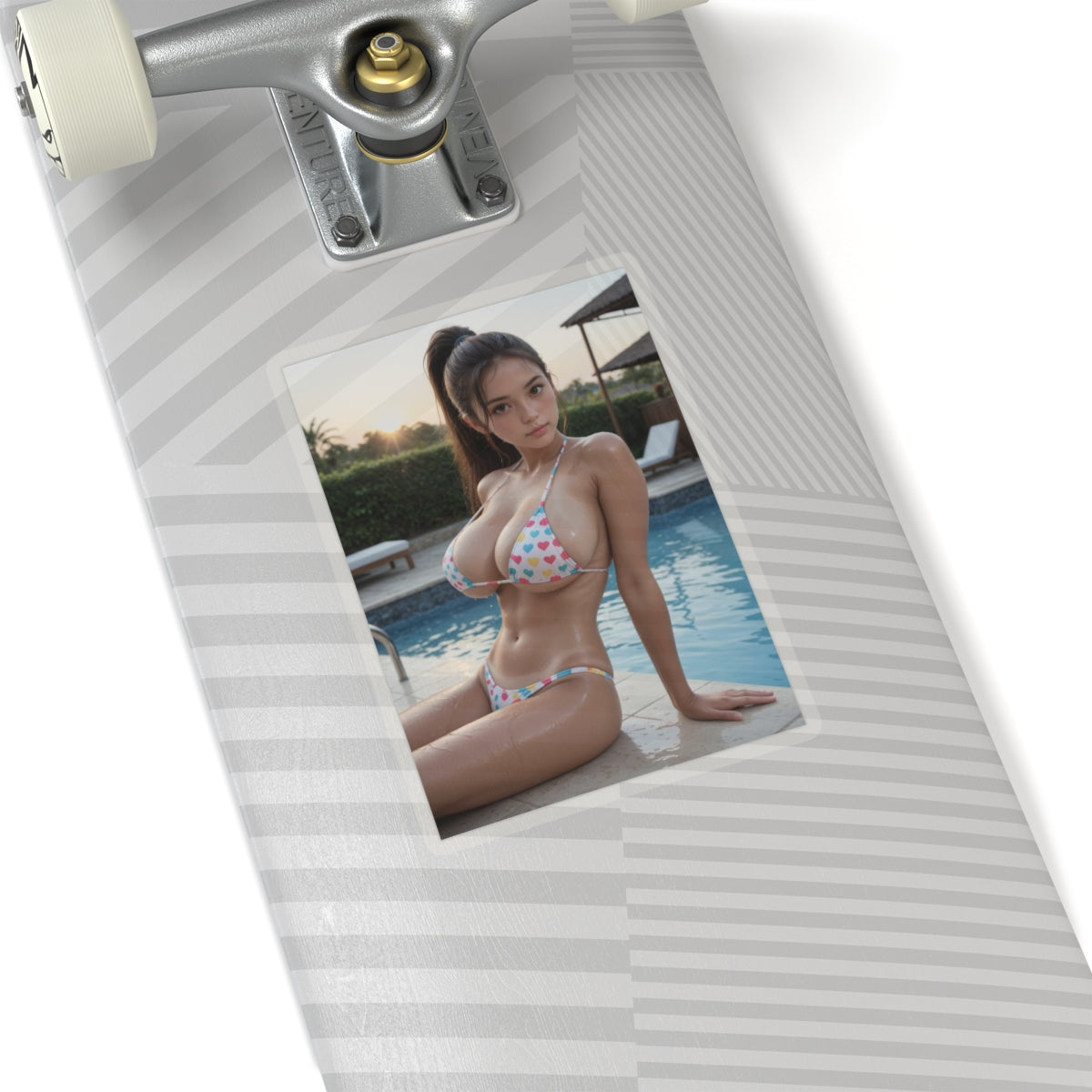 Sexy Asian Girl Sticker | Beautiful Boobs | NSFW Sticker | Bikini Pool
