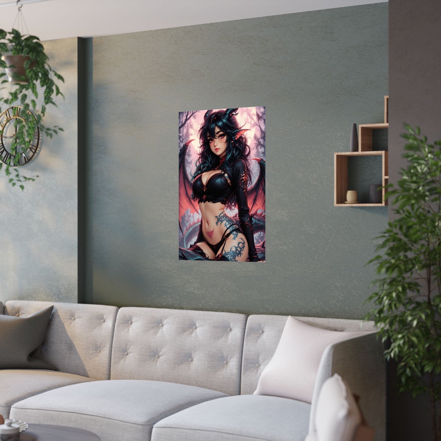 Sexy Succubus Waifu Poster | Ecchi | Demon Girl