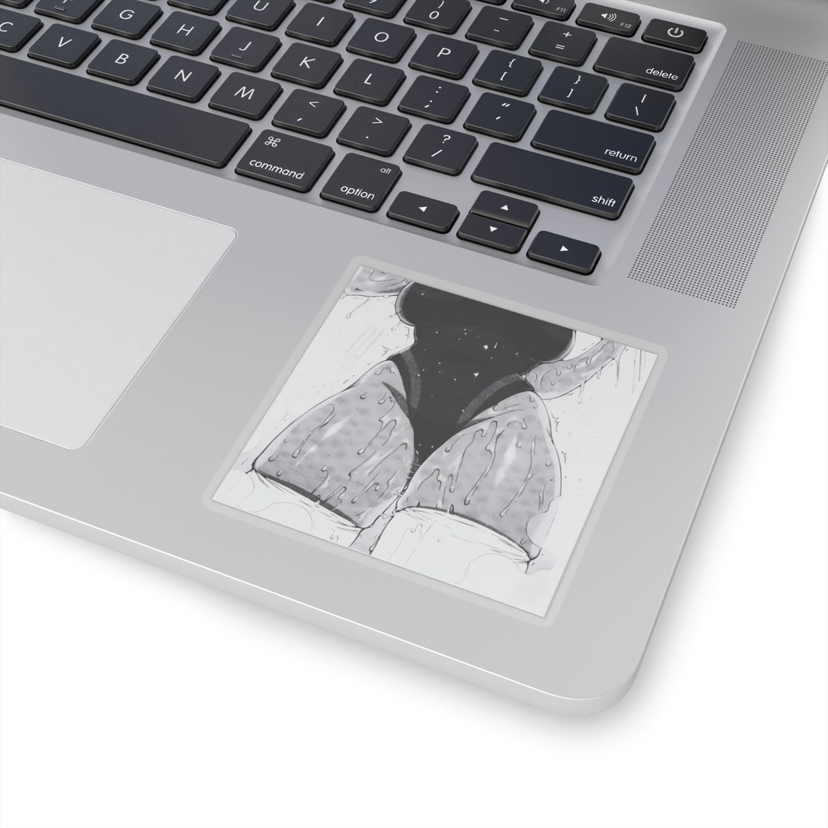 Sweaty Thighs Sticker | Aesthetic Ecchi | Black And White