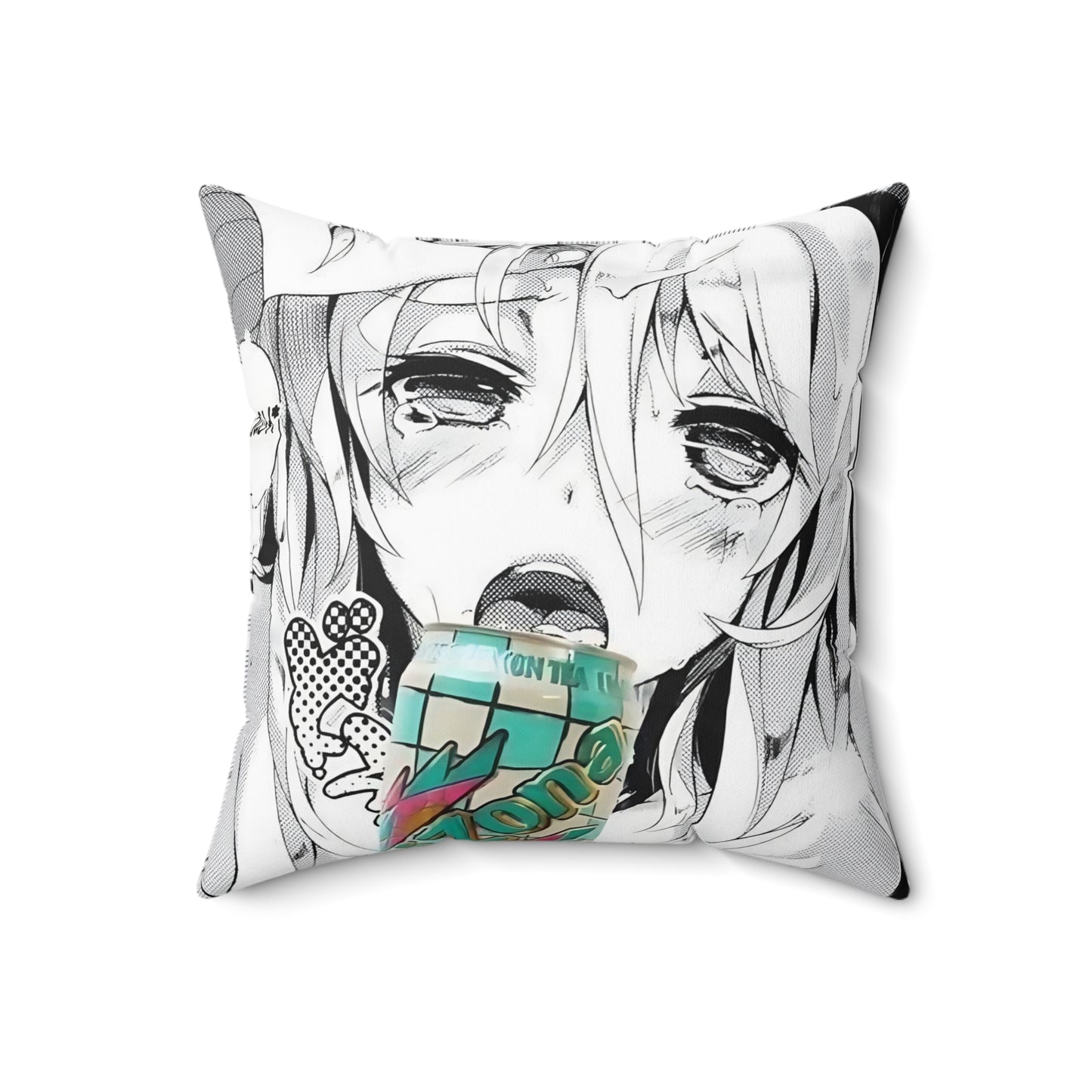 Ahegao Face Pillow | Ahegao Square Pillow | Funny Anime Pillow | Gift For Otaku | Gift For Waifu | Gift For Anime Lover