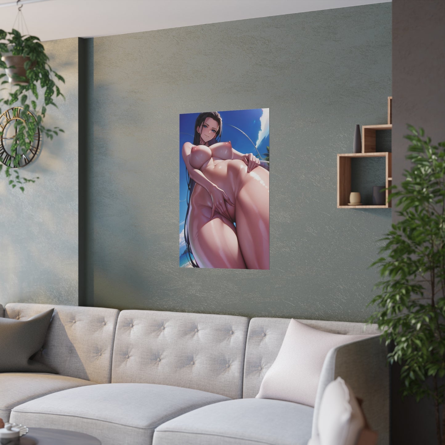 Waifu Poster | Robin | Hot Anime Girl | Playing with Pussy | Big Tits | Ecchi | Waifu | Ahegao | Sexy Poster | Erotic