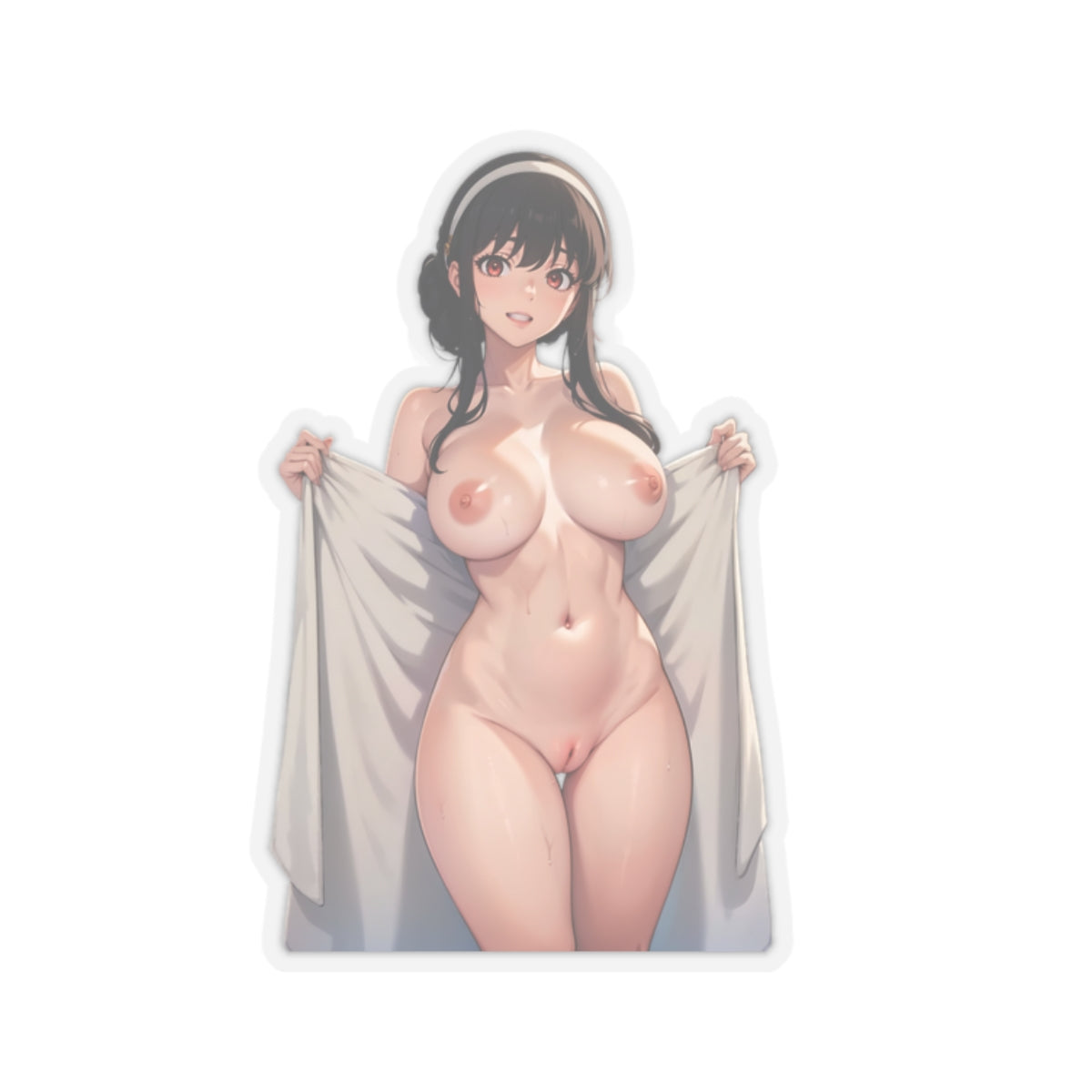 Sexy Anime Sticker | Yor | Lewd Anime Sticker | Lewd Sticker | Sexy Waifu Sticker | Towel | SAMSARA_AI