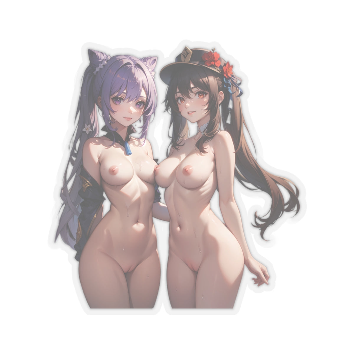 Sexy Anime Sticker | Hu Tao | Keqing | Lewd Anime Sticker | Lewd Sticker | Sexy Waifu Sticker | Yuri | SAMSARA_AI