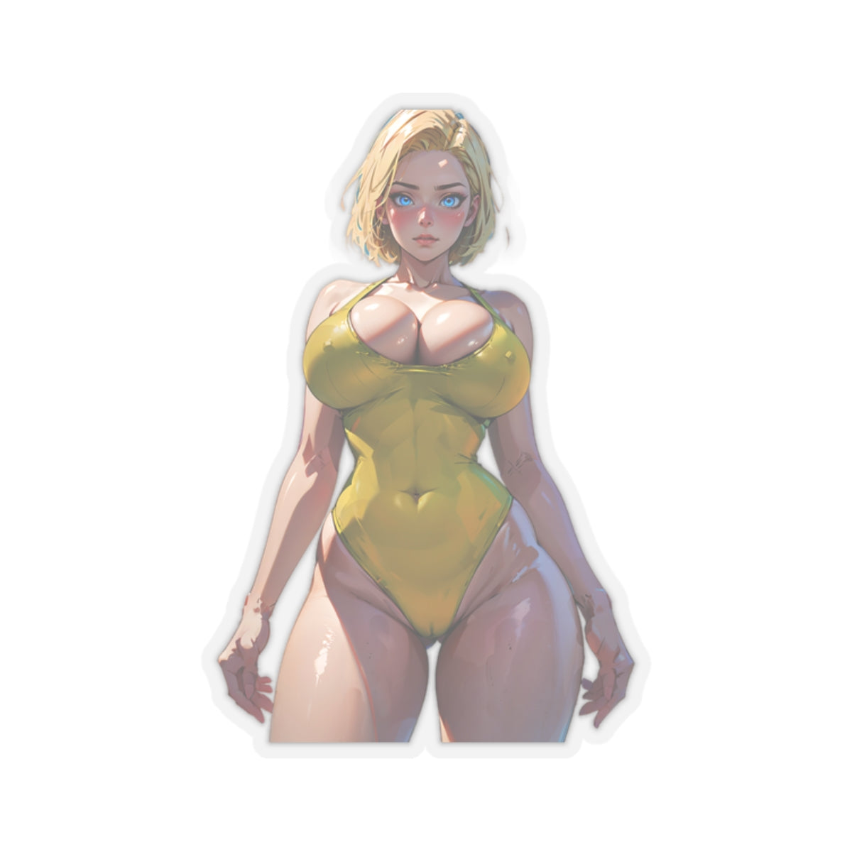 Sexy Waifu Sticker | Sexy Anime Sticker | Lewd Sticker | Lewd Anime Sticker | Big Tits Anime Girl Sticker | Retro Anime