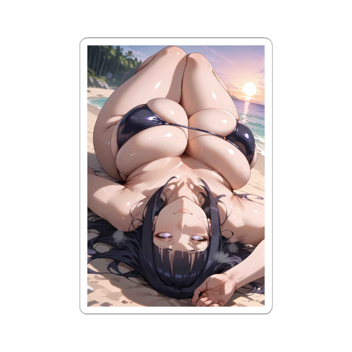 Hentai Ninja Girl Sticker | Oppai | Hentai NSFW Sticker | Huge Tits | Beach | Ecchi | Bikini