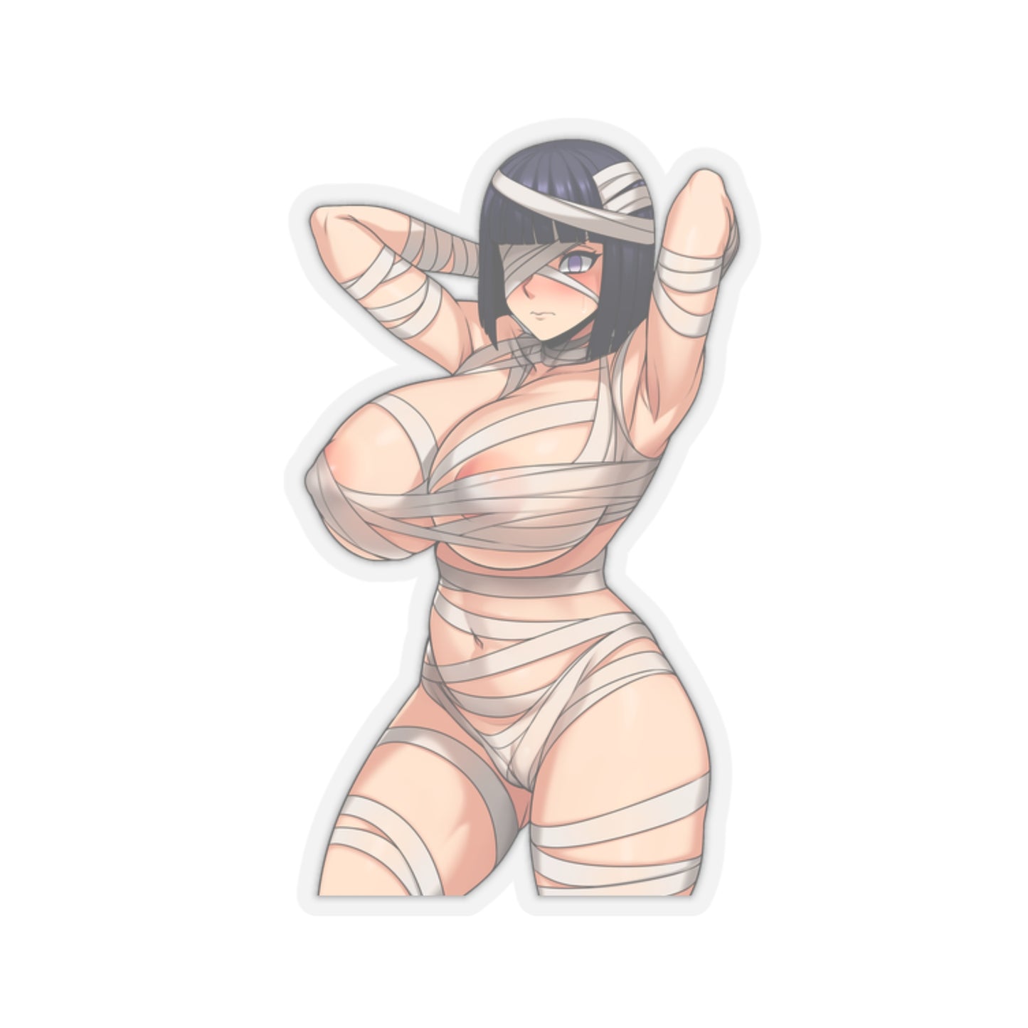 Lewd Hinata Sticker | Big Boobs | Naked Hinata | Bandages | Uncensored Anime | Sexy Anime Sticker | Lewd Anime Sticker | Otaku | Waifu | Huge Tits