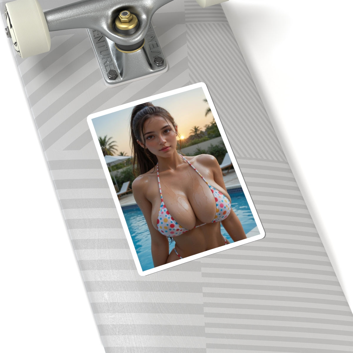 Sexy Girl Sticker | Big Boobs | Hentai NSFW Sticker | Bikini Pool